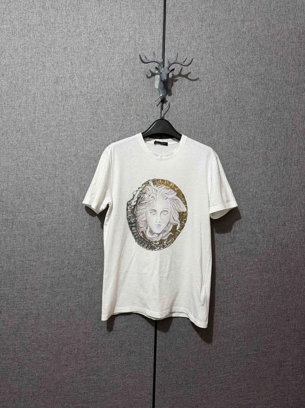 Versace Versace White Cotton Logo T-Shirt for Men 0089 Size US S / EU 44-46 / 1 - 1 Thumbnail