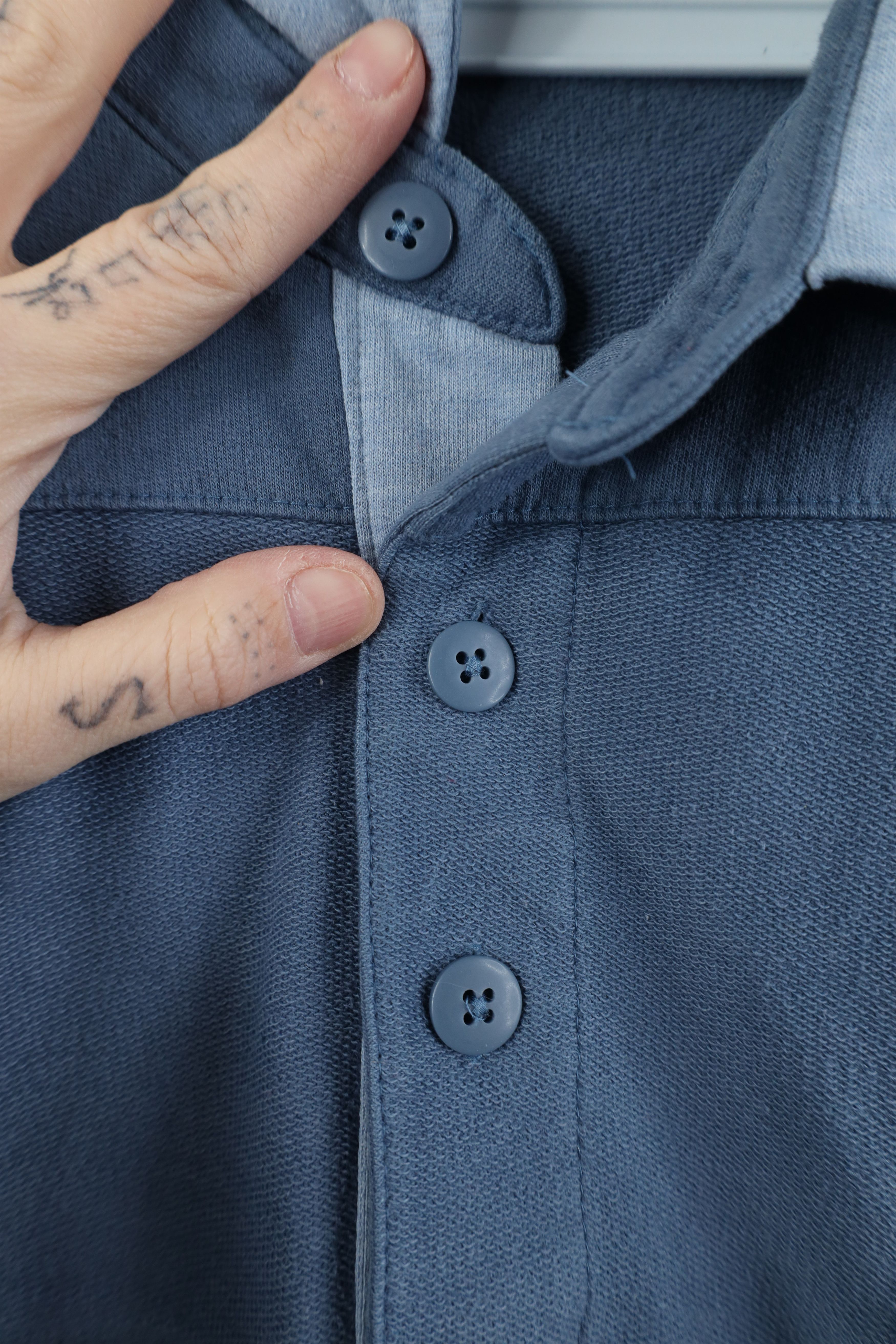 Vintage Vintage 90s Streetwear Knit Pullover Polo Shirt Mob Mafia Size US L / EU 52-54 / 3 - 4 Thumbnail