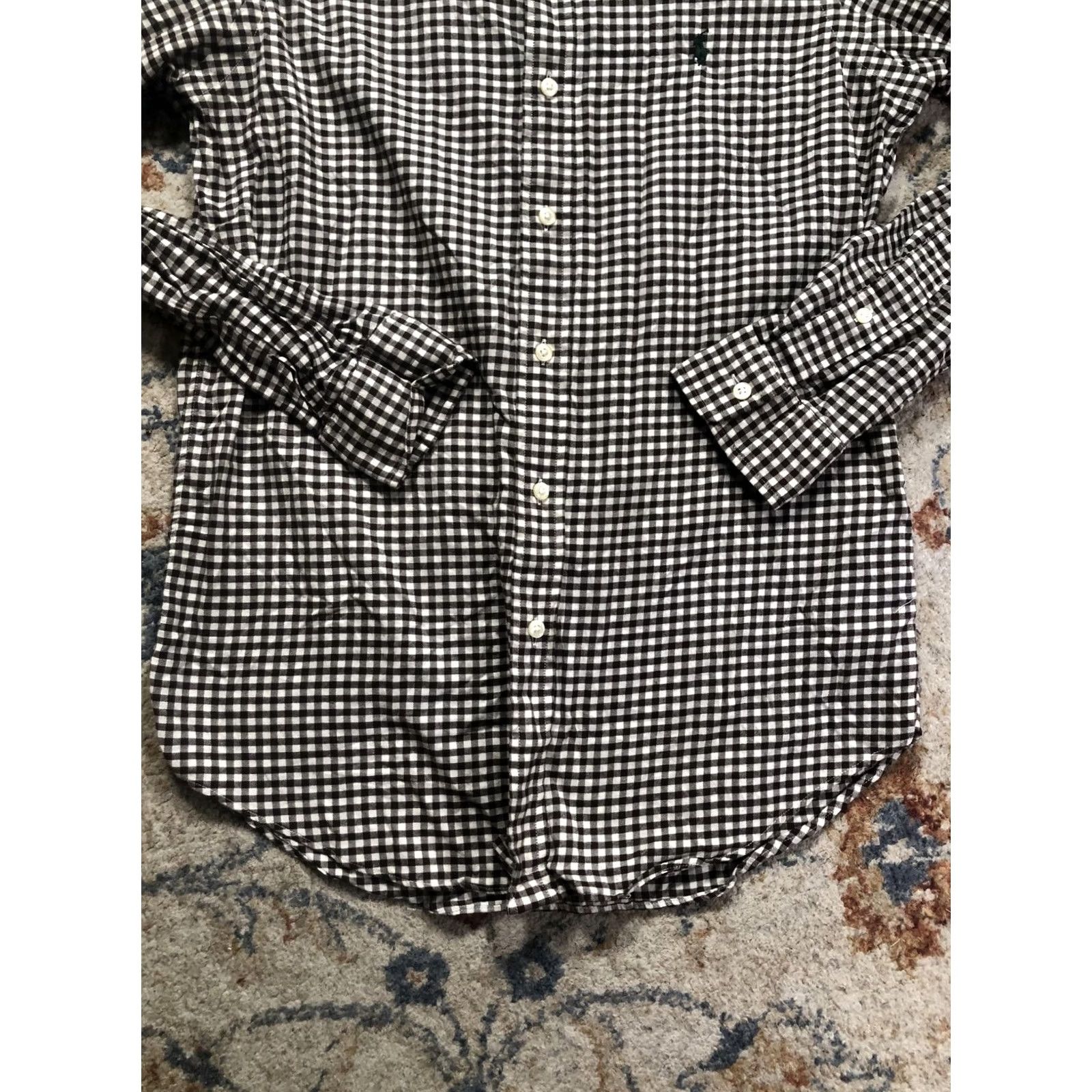 Ralph Lauren Ralph Lauren Shirt Mens Medium Black Check Button-Down Long Sleeve Pony Logo Size US M / EU 48-50 / 2 - 5 Thumbnail