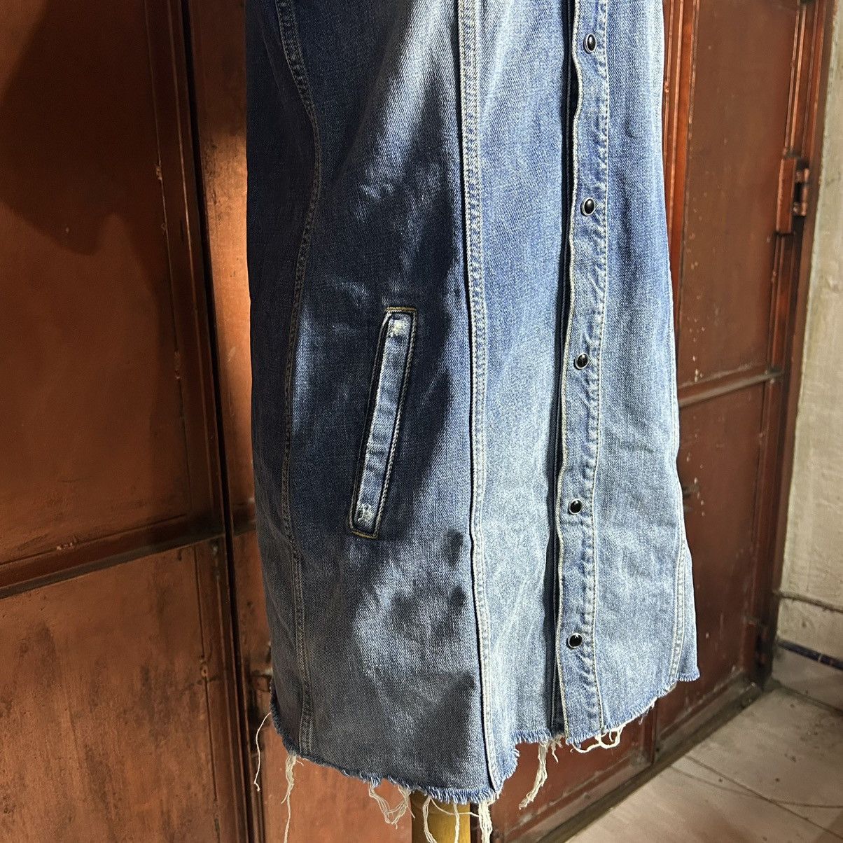 Saint Laurent Paris SAINT LAURENT PARIS Vintage Dresses Blue Denim Size L / US 10 / IT 46 - 12 Thumbnail