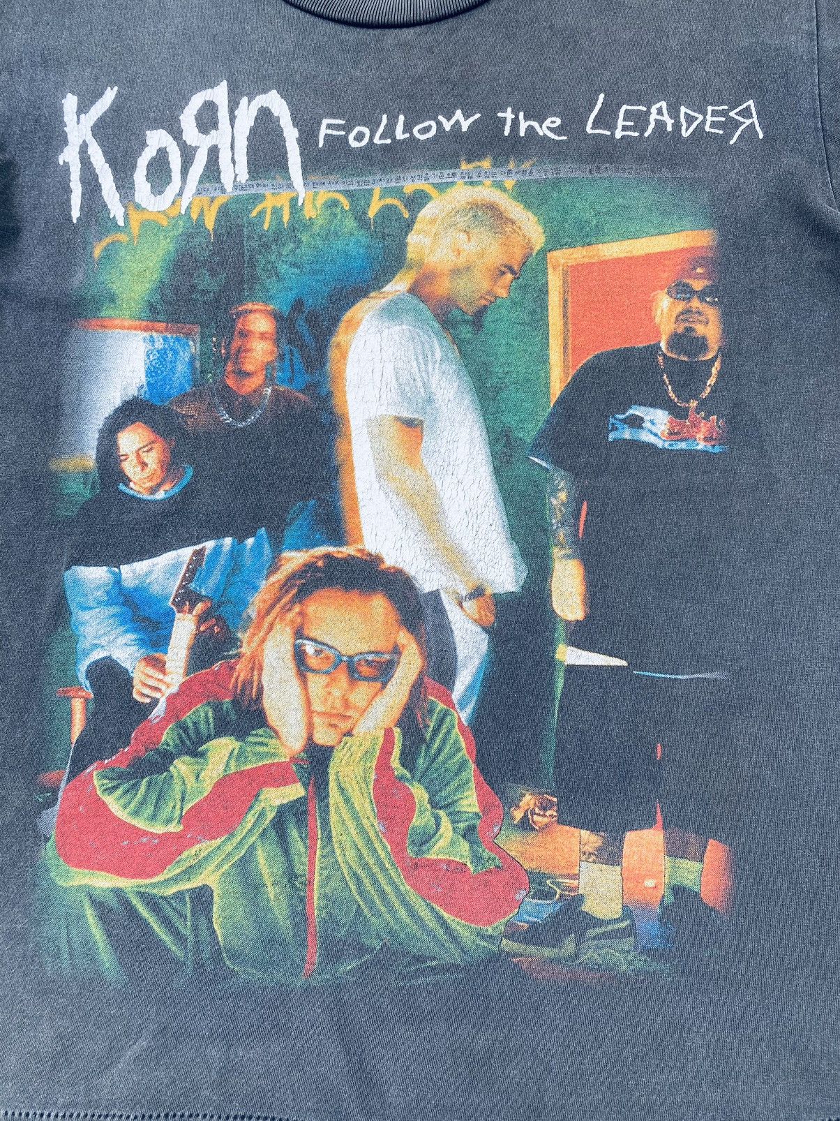 Band Tees Vintage Korn Follow The Leader Nu Metal Band Distressed Tees Size US S / EU 44-46 / 1 - 3 Thumbnail