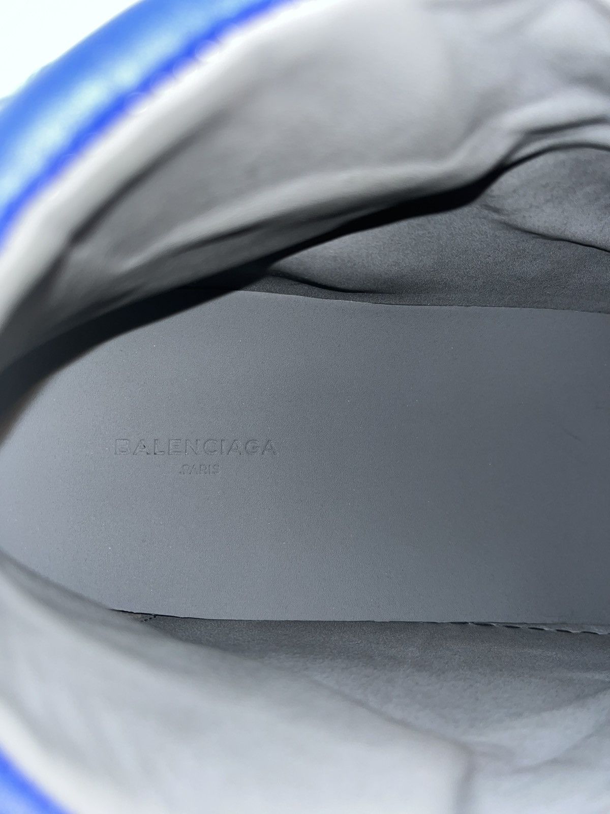 Balenciaga Balenciaga Arena High Top Leather Sneakers Blue Size 43 Size US 11 / EU 44 - 7 Thumbnail