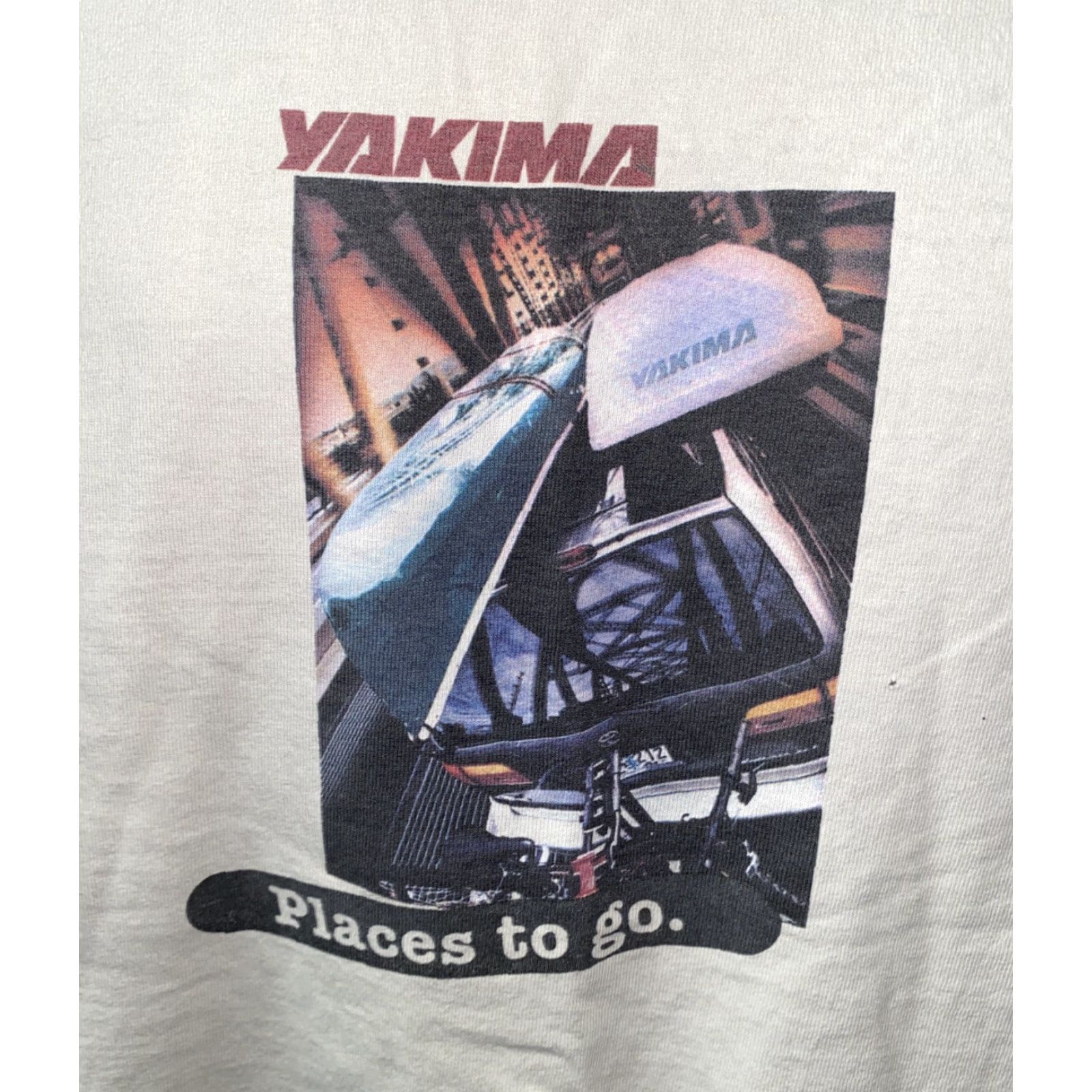 Fruit Of The Loom VINTAGE Fruit of the Loom Yakima Beige Graphic T-Shirt Mens XL Short Sleeve Cotton T-Shirt Beige Graphic 90s Event? (keep optional) Size US XL / EU 56 / 4 - 3 Thumbnail