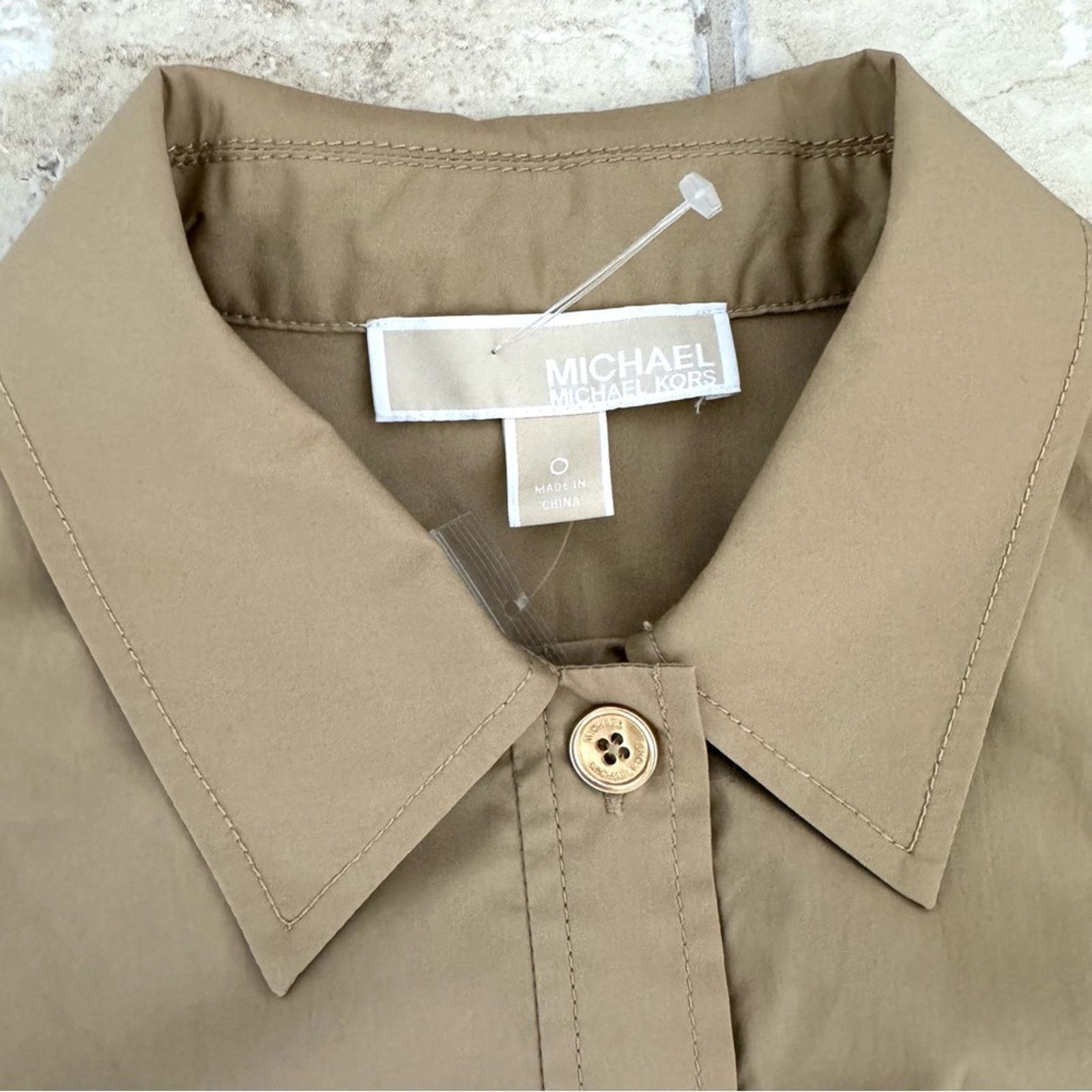 Michael Kors NWT!! MICHAEL KORS Dress, Khaki, Size 0 Size XS / US 0-2 / IT 36-38 - 3 Thumbnail