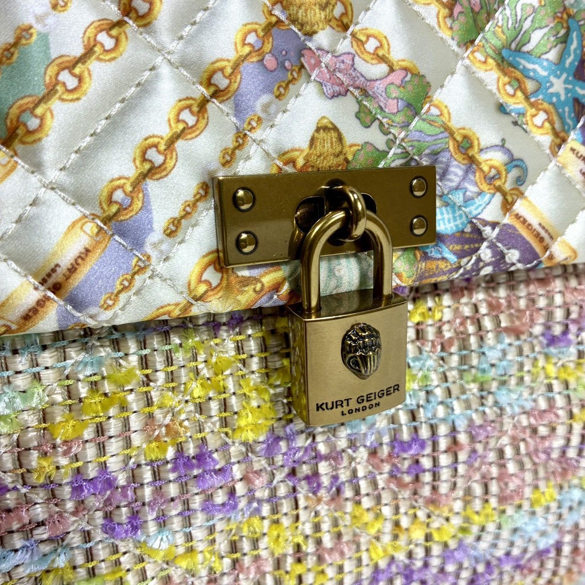Kurt Geiger Kurt Geiger London Brixton Mixed Media Tweed Shoulder Bag Size ONE SIZE - 18 Thumbnail