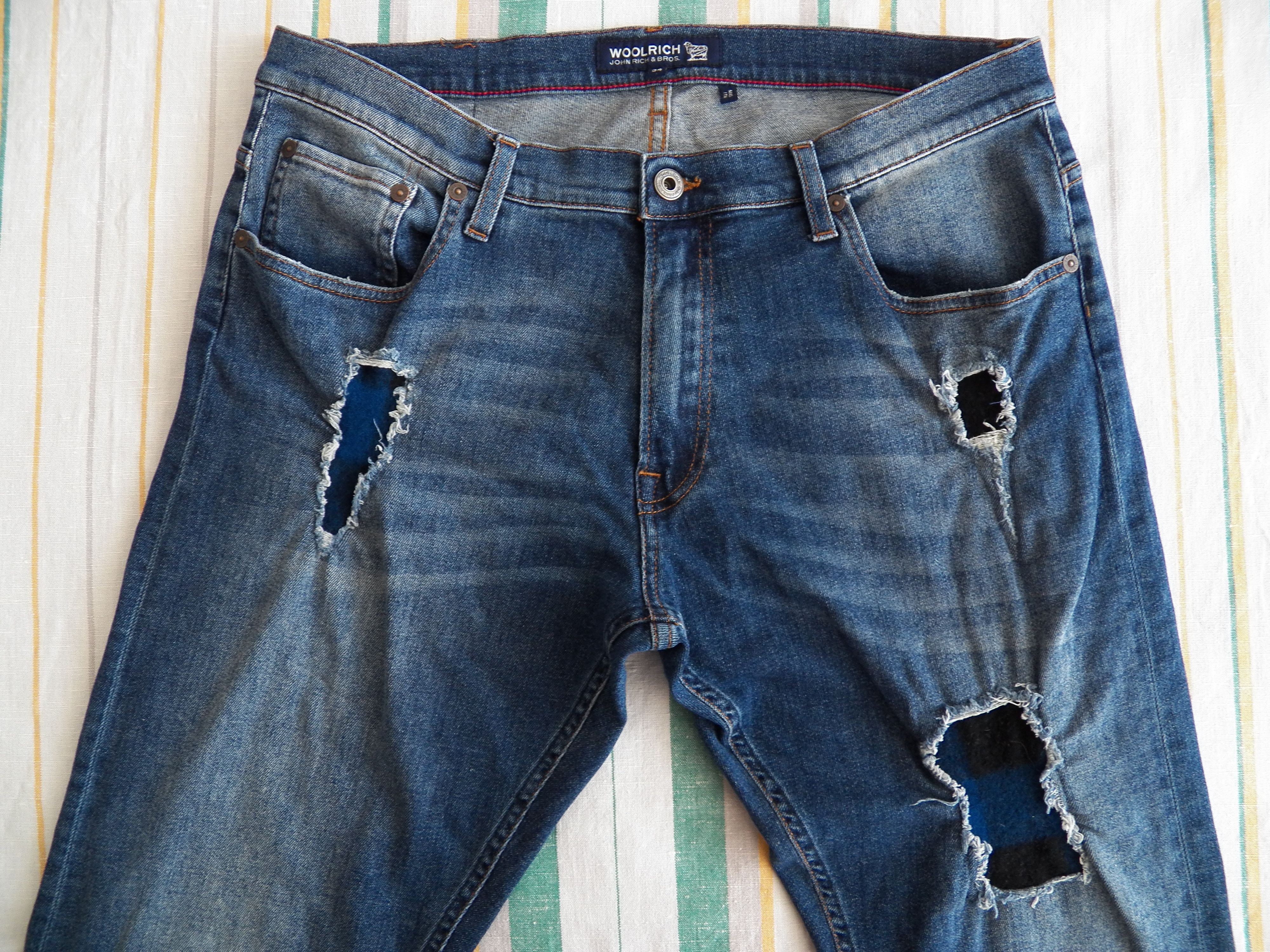 Woolrich Woolen Mills Woolrich Tapered Jeans W34 L32 Stretch Distressed Patch Size US 34 / EU 50 - 8 Thumbnail