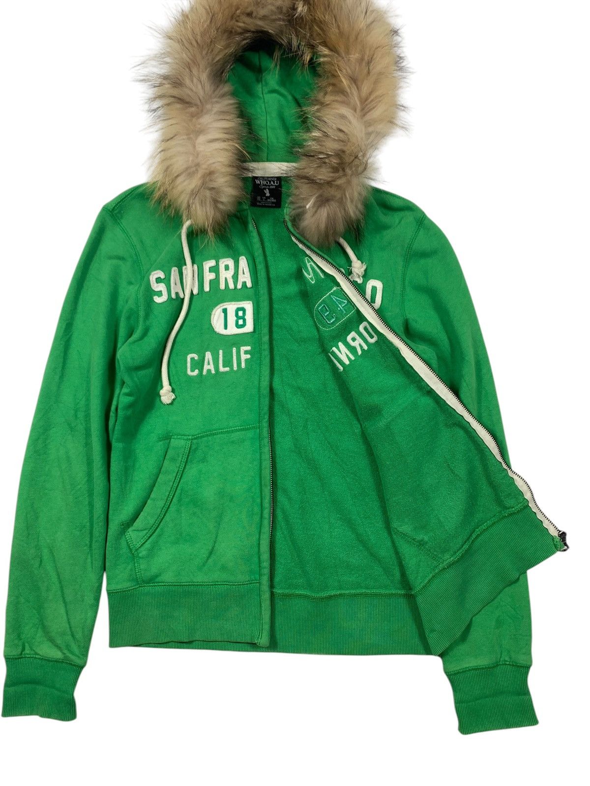 If Six Was Nine × Japanese Brand × Le Grande Bleu (L.G.B.) Who au California Fur Hoodie Jacket lgb Style Size US S / EU 44-46 / 1 - 2 Thumbnail