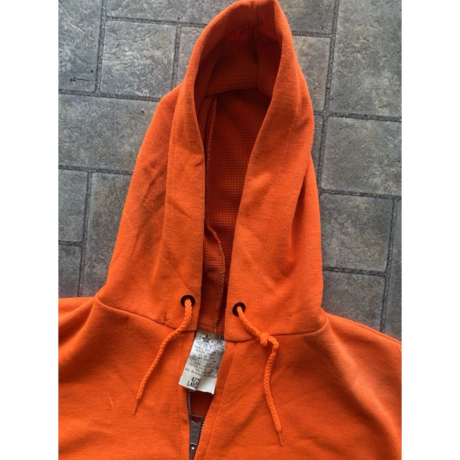 Vintage VINTAGE Orange Men’s L Hunting Hoodie Full Zip Hooded Lined Made In USA 80s 90s Size US L / EU 52-54 / 3 - 6 Thumbnail