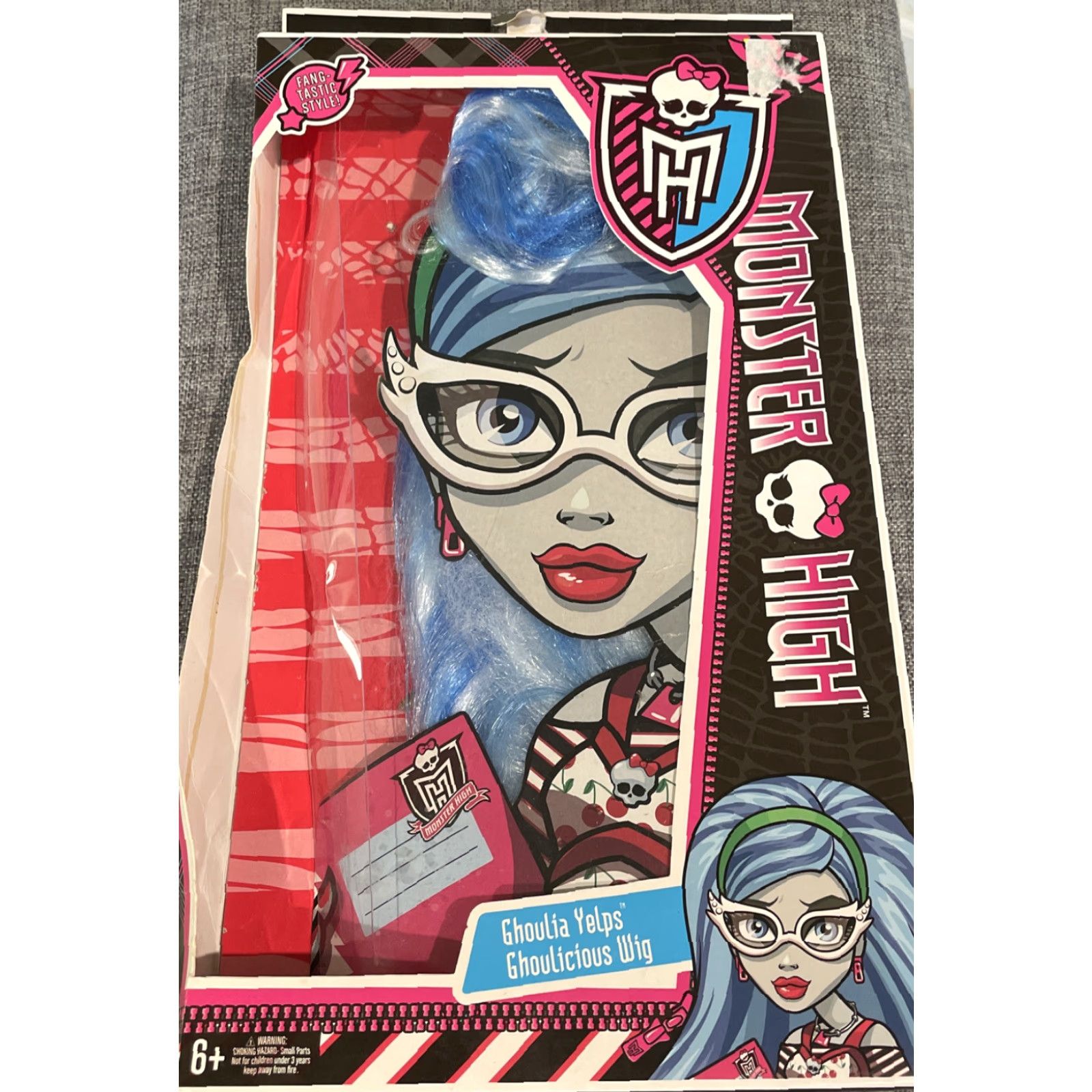 Vintage MONSTER HIGH GHOULIA YELPS BLUE WIG COSTUME DRESS ACCESSORY NEW IN BOX Size ONE SIZE - 2 Thumbnail