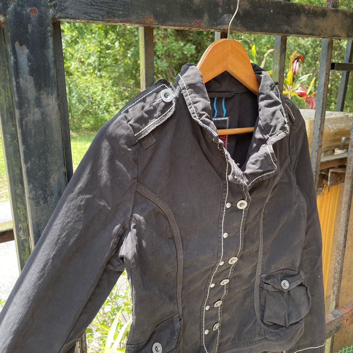 Designer × Marithe + Francois Girbaud × Vintage 🔥Vintage MFG Double Collar Sedi Styles Women Punk Jacket Size XS / US 0-2 / IT 36-38 - 7 Thumbnail