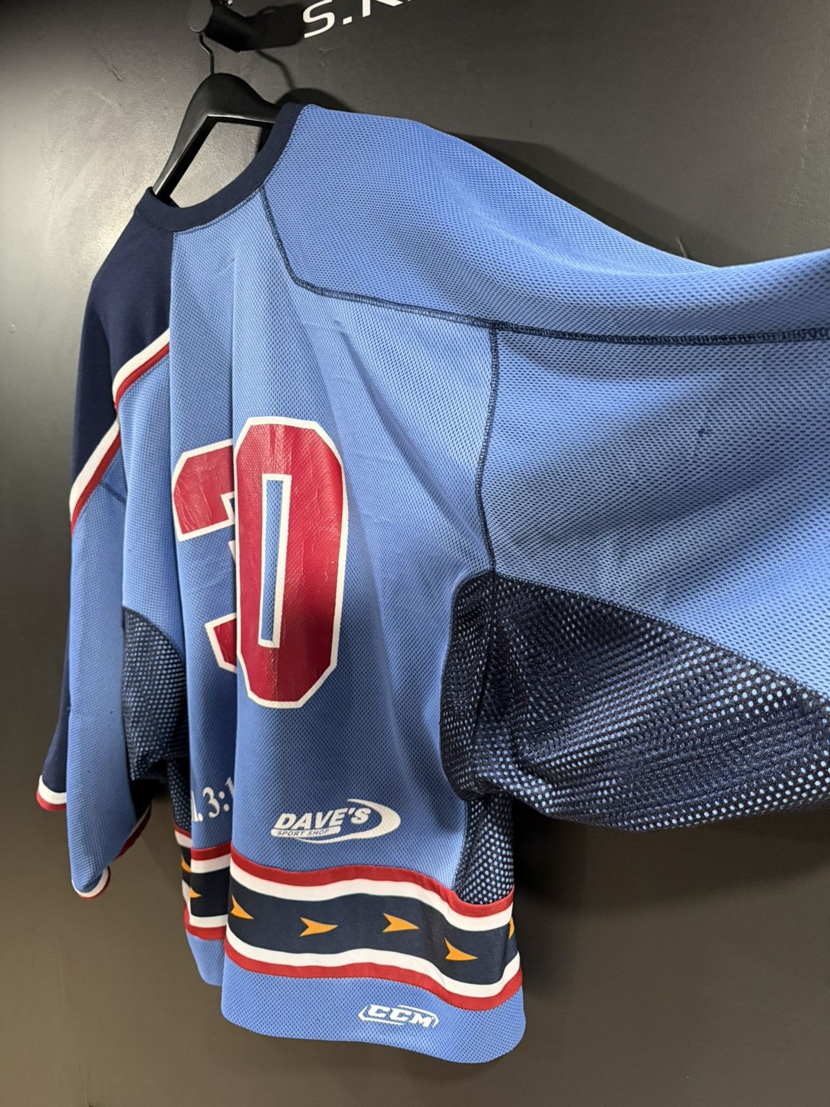 Vintage 1990s Vintage Okontoe Jesus Distressed Grunge Goalie Jersey Size US XXL / EU 58 / 5 - 14 Thumbnail