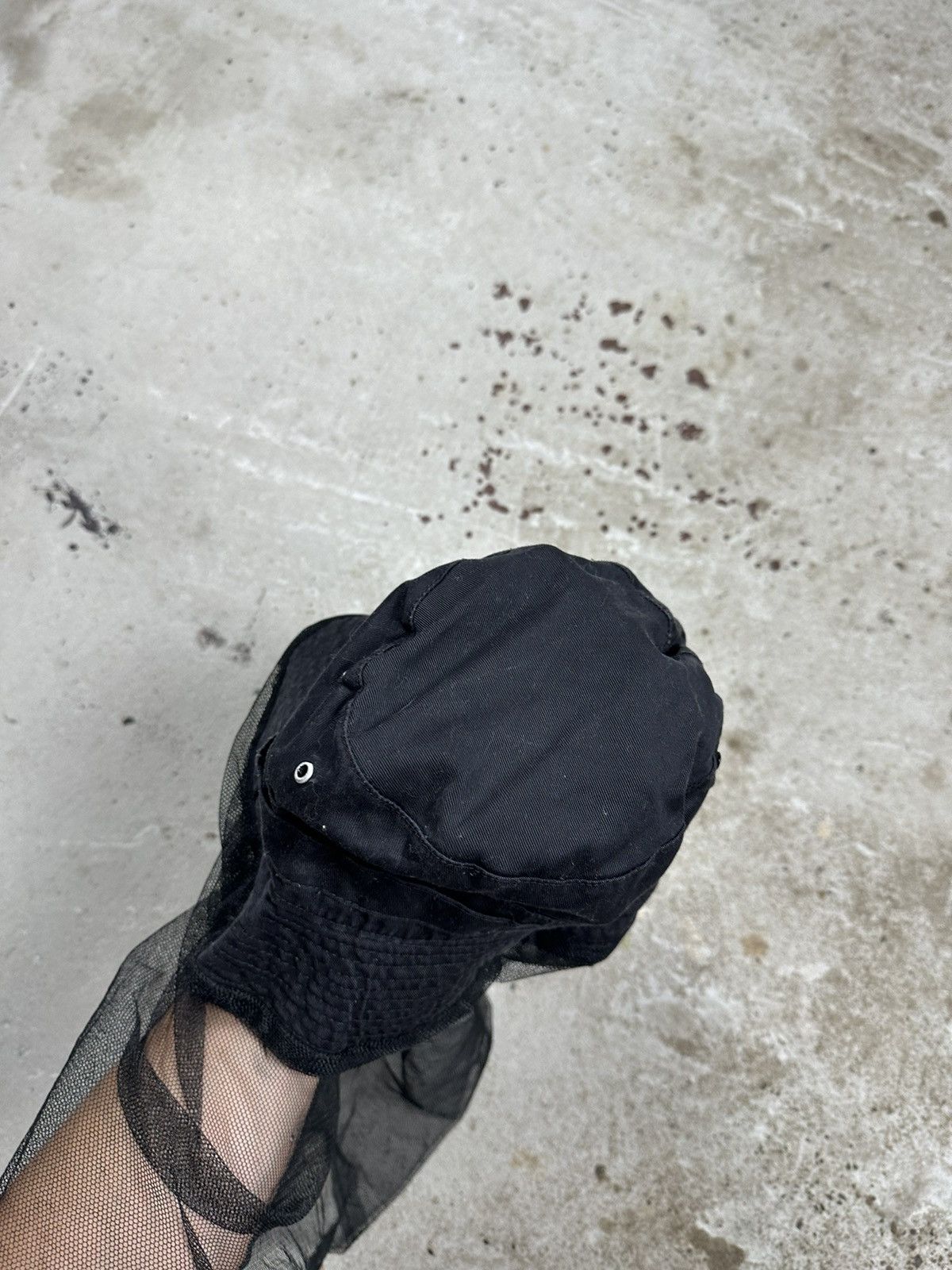 Japanese Brand × Vintage Vintage Y2K Black Mesh Bucket Hat Size ONE SIZE - 3 Thumbnail
