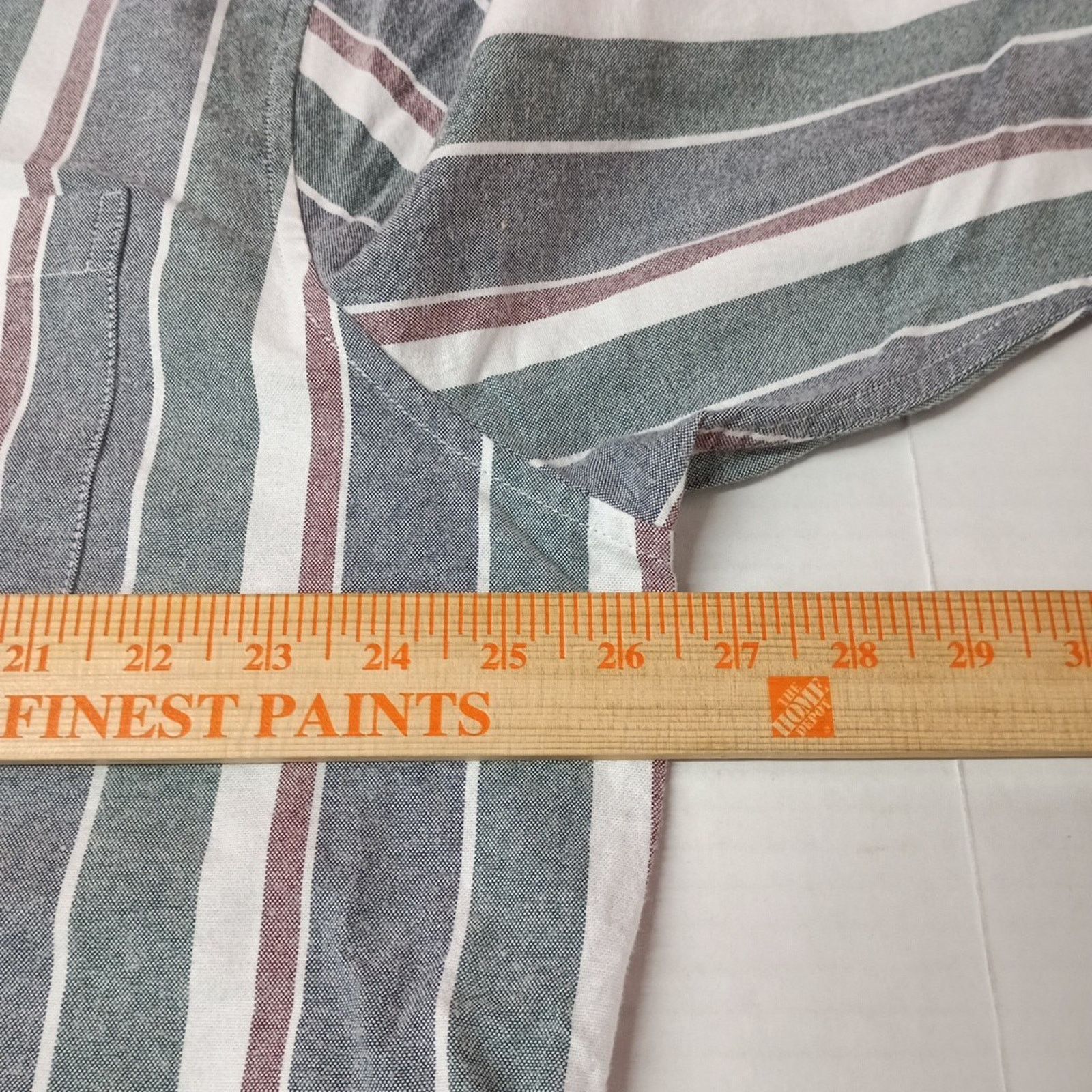 Chaps Chaps Seacoast Oxford Woven Shirt Mens 2XL Evergreen Striped Size US XXL / EU 58 / 5 - 5 Thumbnail