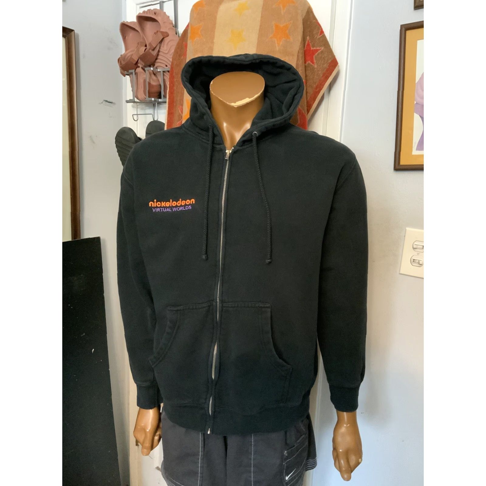 Vintage VINTAGE Nickelodeon Virtual Worlds Y2K Independent Trading Co Black Fleece Zip Hoodie M Size US M / EU 48-50 / 2 - 7 Thumbnail