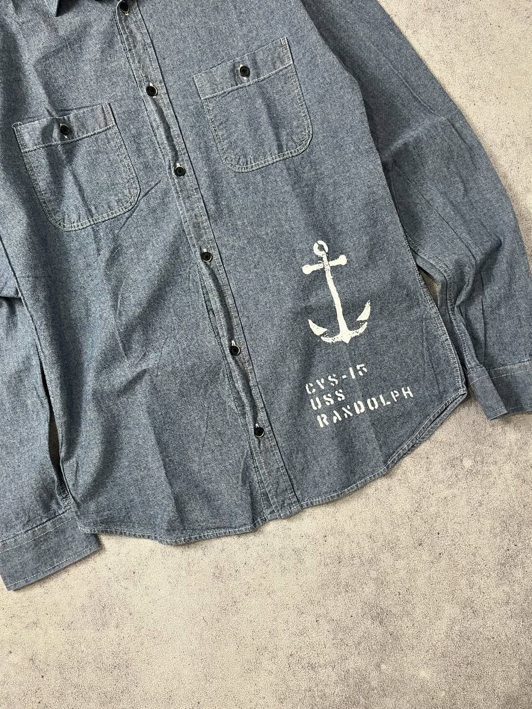 Cool Shirtz × Designer BLUE WATHER URBAN GARMENT chambray shirt Size US S / EU 44-46 / 1 - 4 Thumbnail