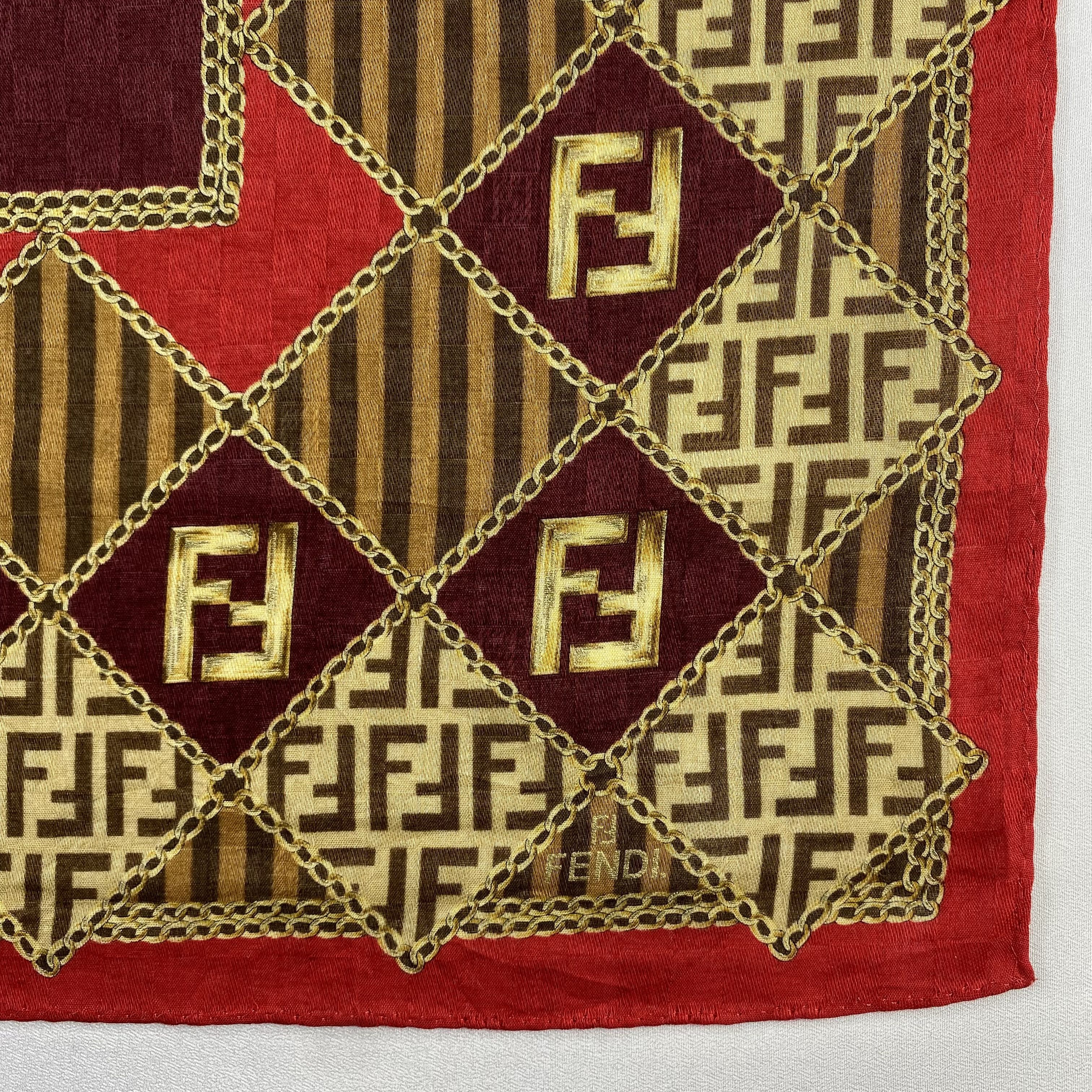 Vintage Fendi Handkerchief / Neckerchief / Bandana-P1435 Size ONE SIZE - 3 Thumbnail