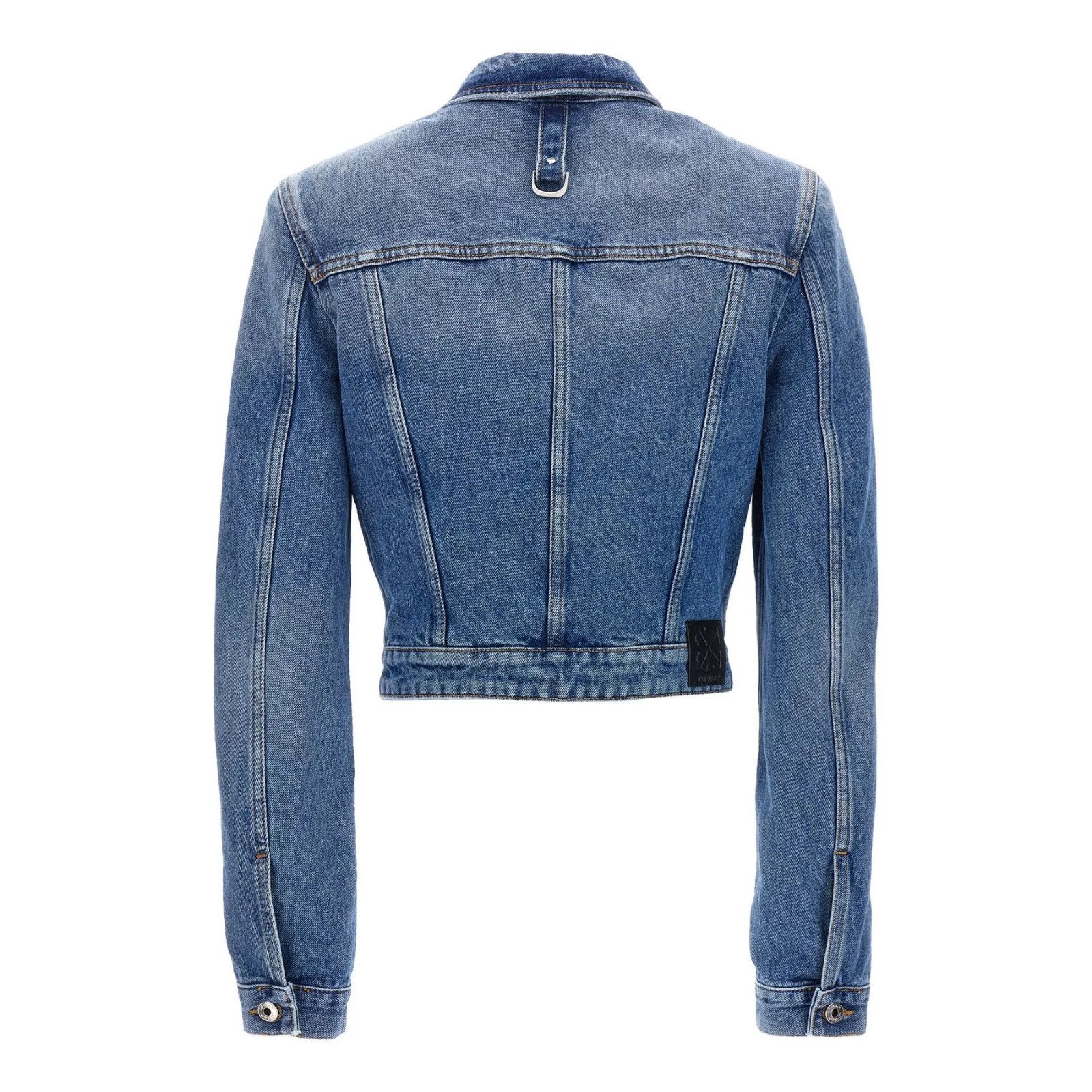 Other OFF-WHITE Cargo Blue Denim Crop Jacket New & Authentic (Wome Size S / US 4 / IT 40 - 2 Thumbnail