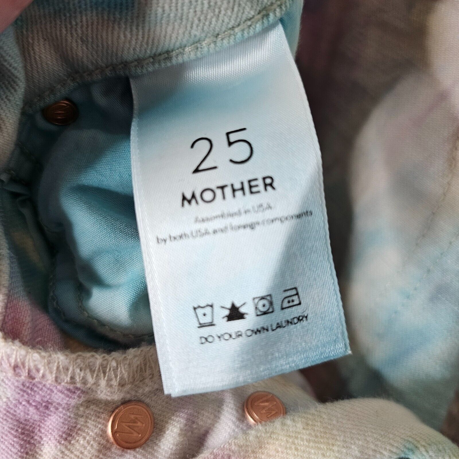 Other MOTHER The Tripper Swirling Secrets Pastel Jeans Button Fly Size 25" / US 0 / IT 36 - 7 Thumbnail