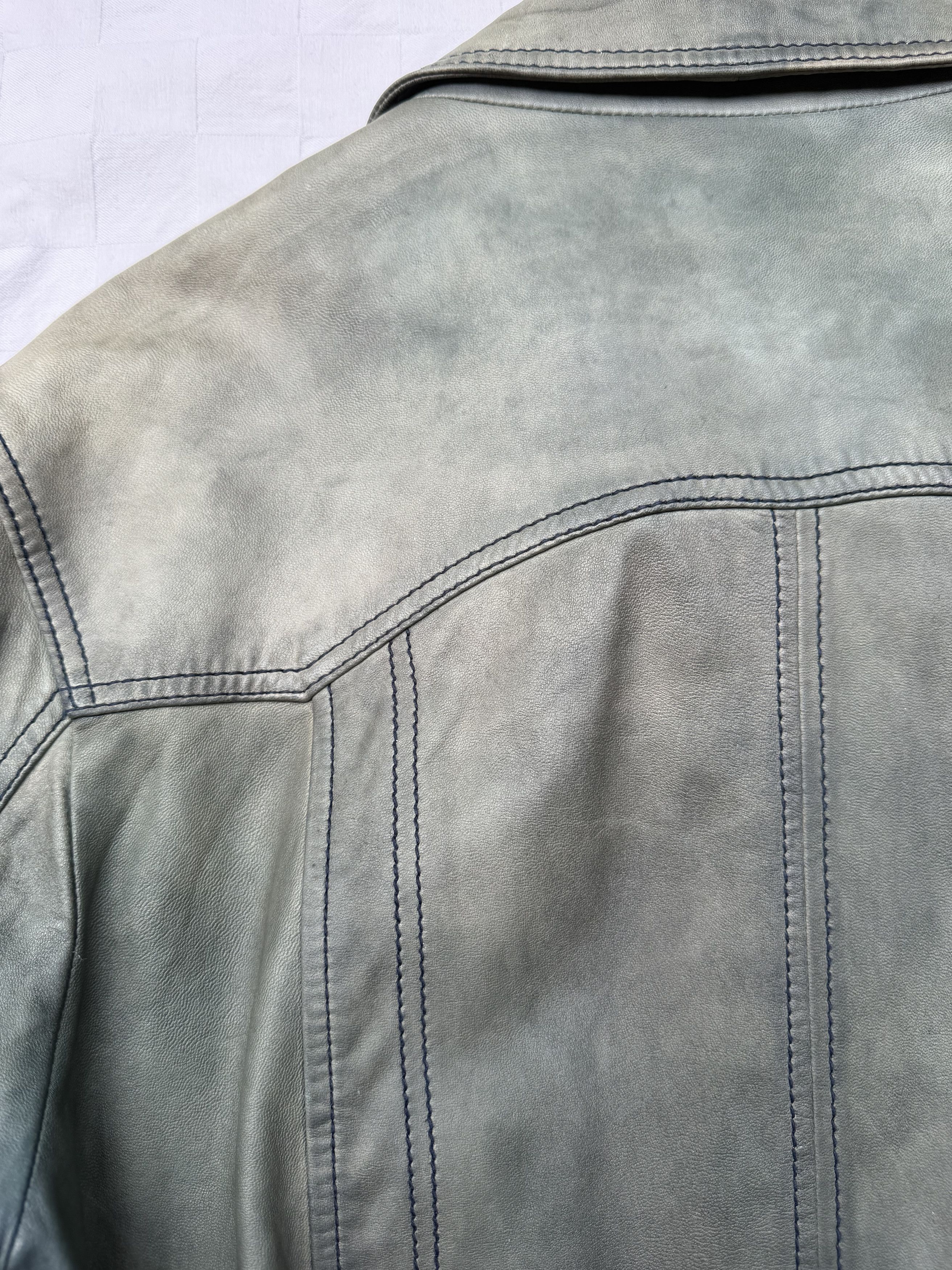 Dolce & Gabbana Dolce & Gabbana Vintage Distressed Leather Jacket Size US L / EU 52-54 / 3 - 10 Thumbnail