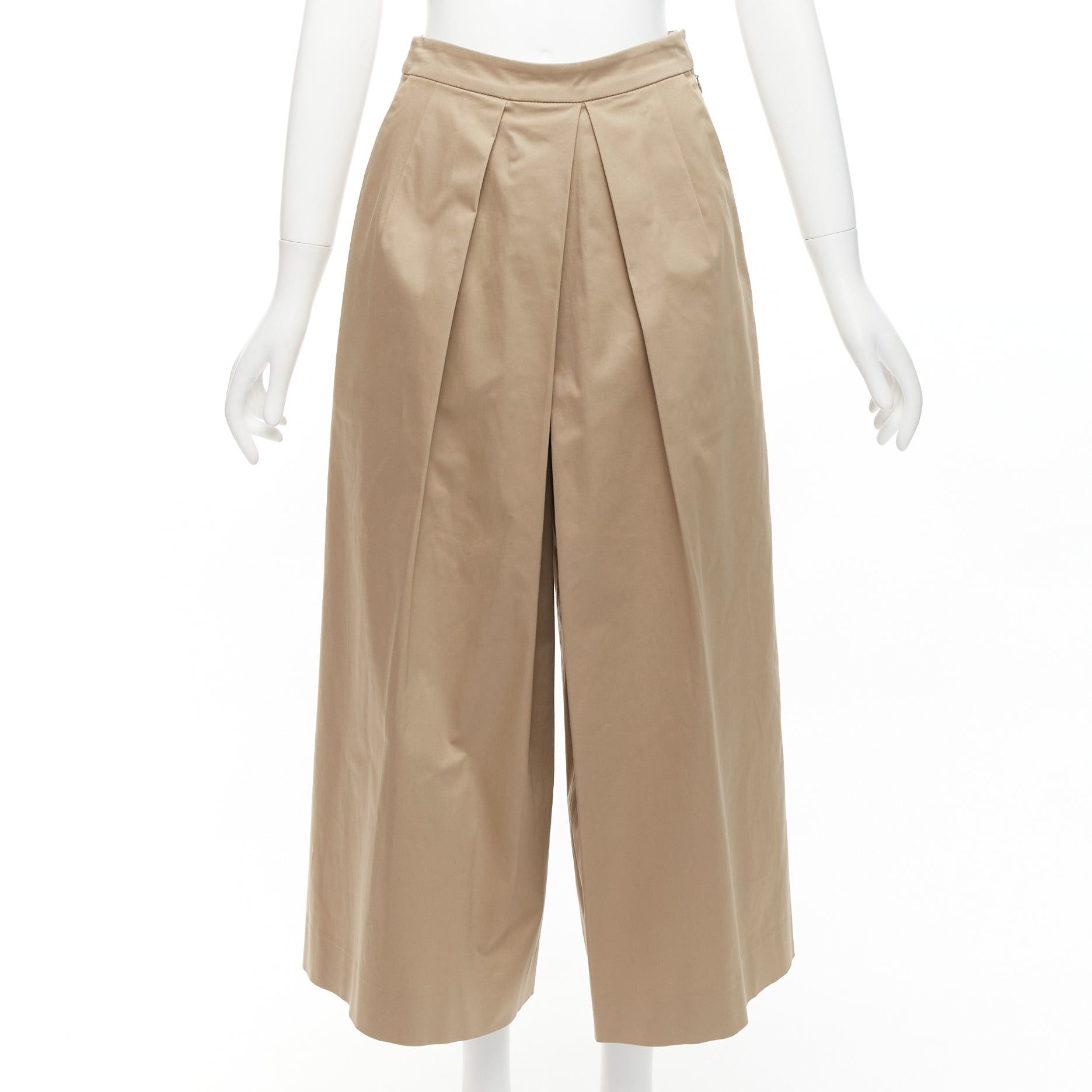 Other TOME 100% coated cotton tan brown pleated front wide leg pants US2 S Size 27" / US 4 / IT 40 - 1 Thumbnail