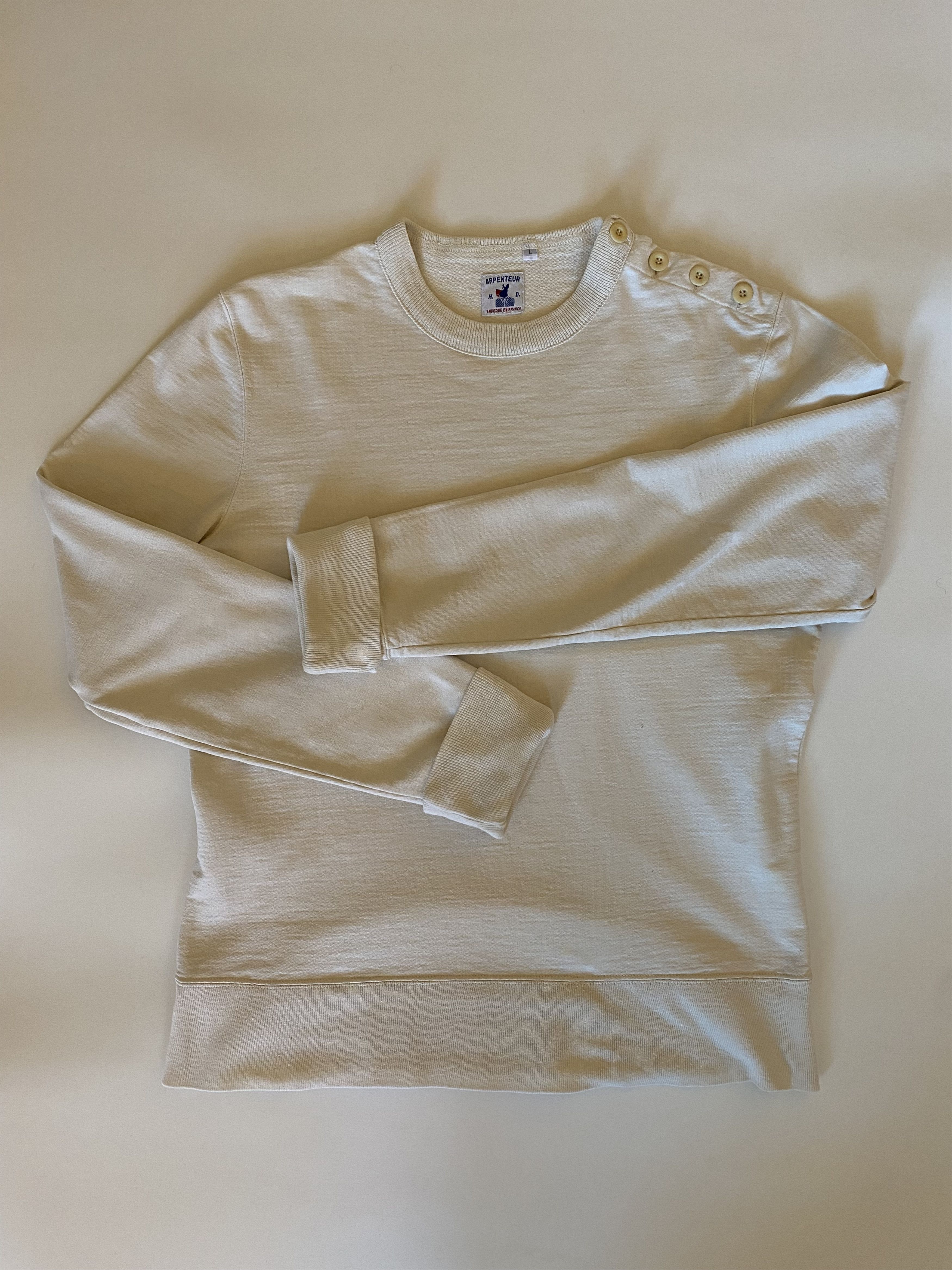 image of Arpenteur Mariniere Sweater in Cream, Men's (Size Medium)
