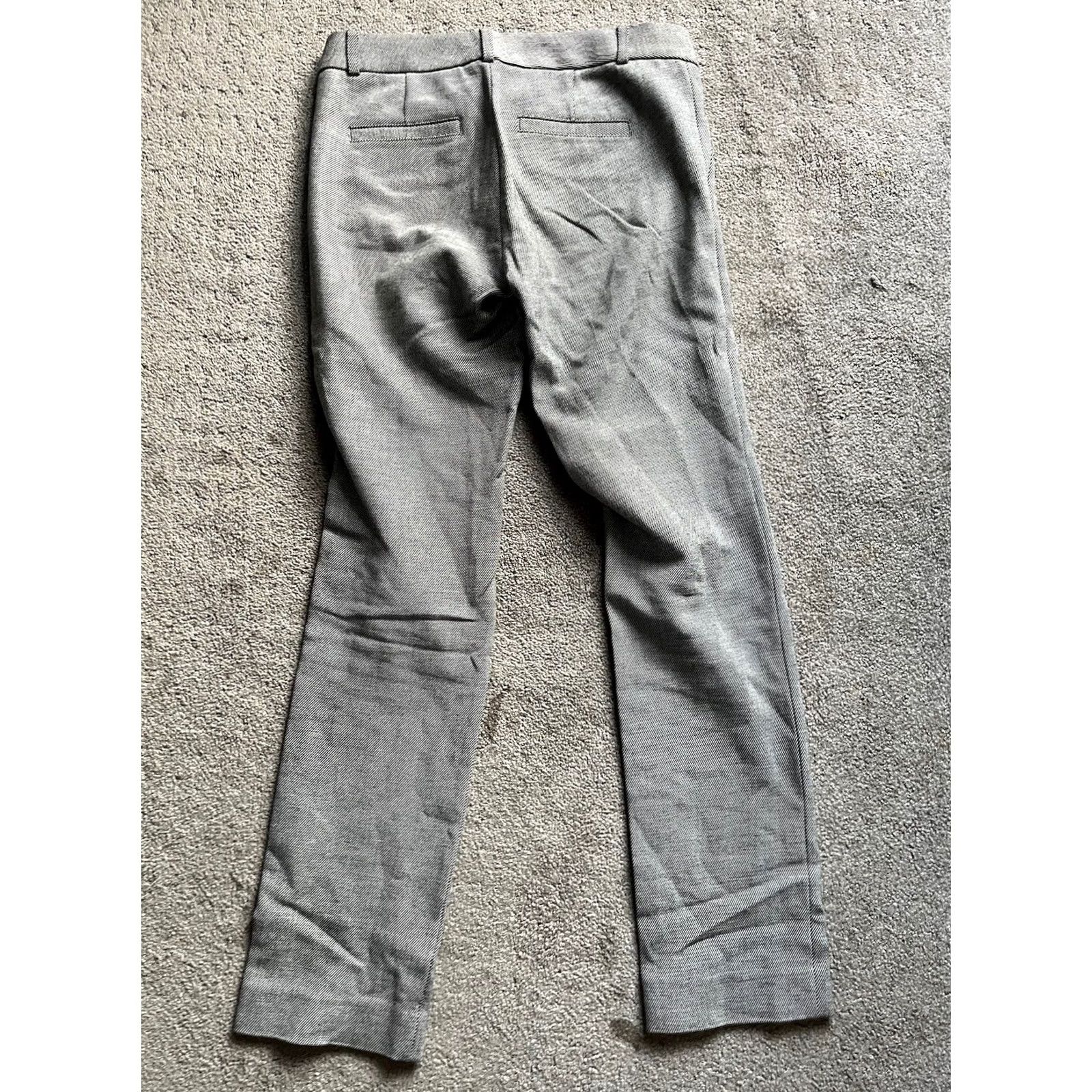 Banana Republic Banana Republic Sloan Straight Pants Size 0 Gray Herringbone Solid Ankle Size 25" / US 0 / IT 36 - 3 Thumbnail