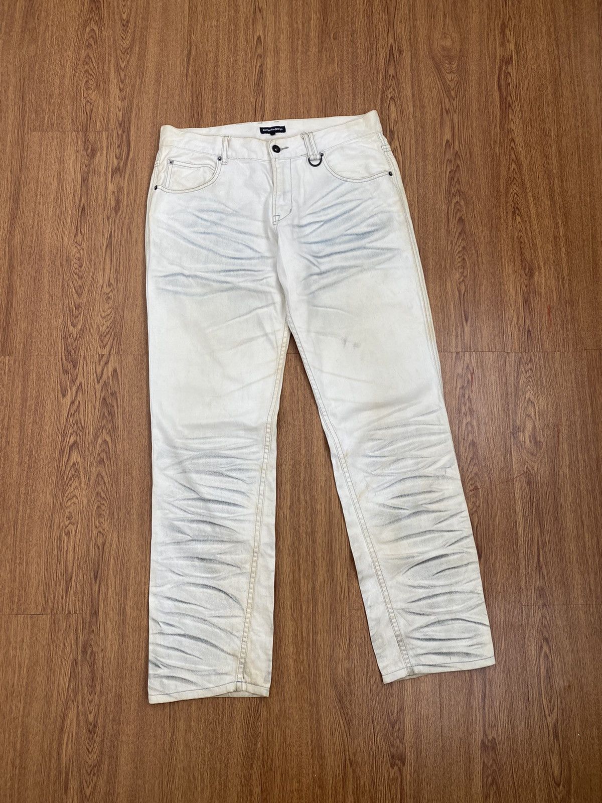 If Six Was Nine × Japanese Brand × semanticdesign Semantic design white mud max jeans Size US 34 / EU 50 - 4 Thumbnail