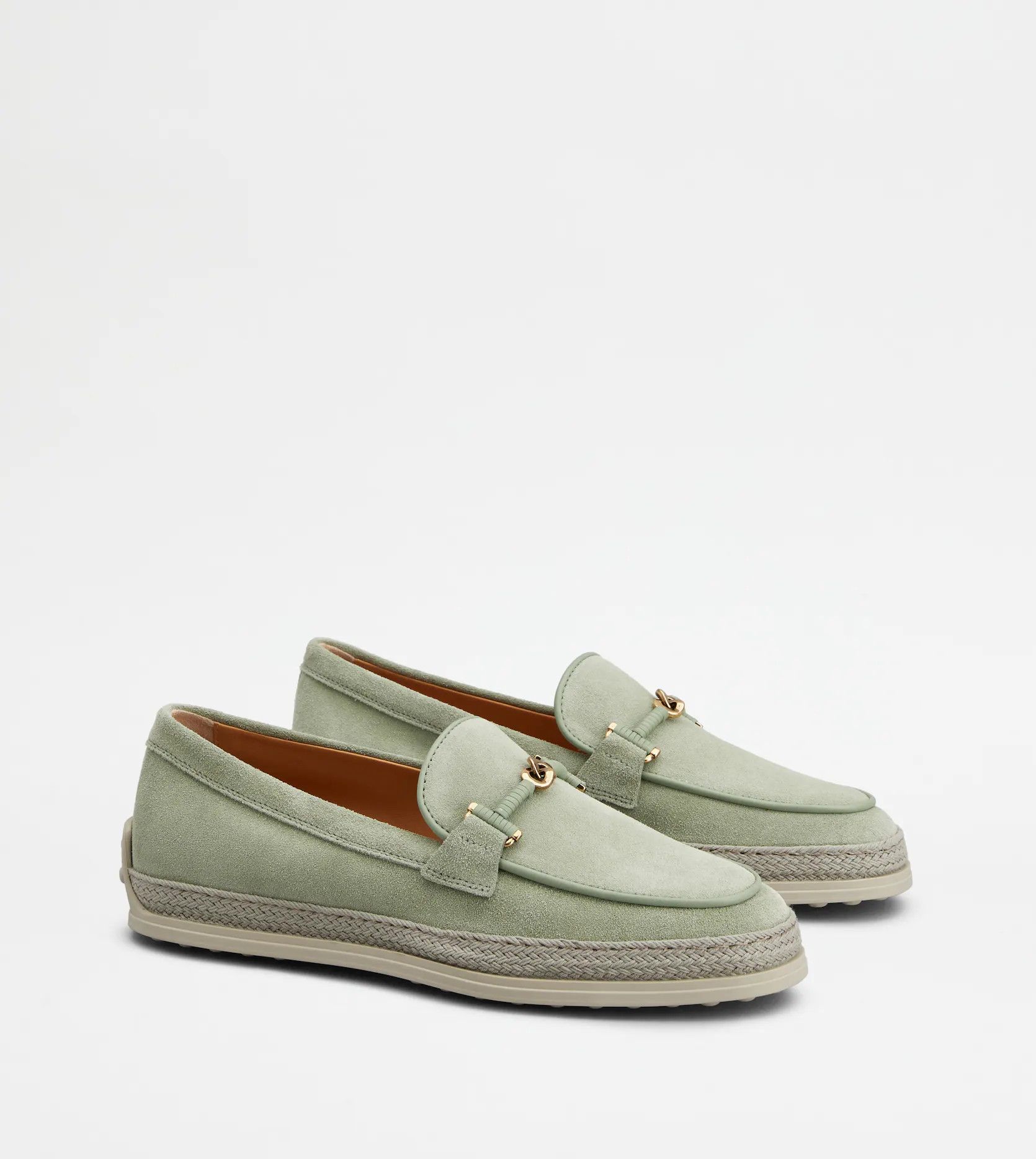 Tod's o1s22i1n0325 Calfskin Loafers in Light Green Size US 7 / IT 37 - 2 Thumbnail