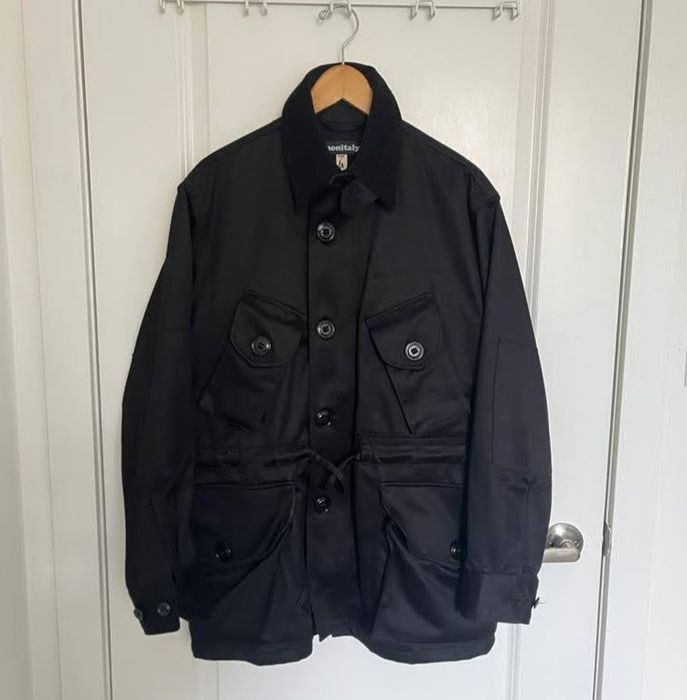 Monitaly Military Half Coat TypeB Vancloth Sateen Black Grailed