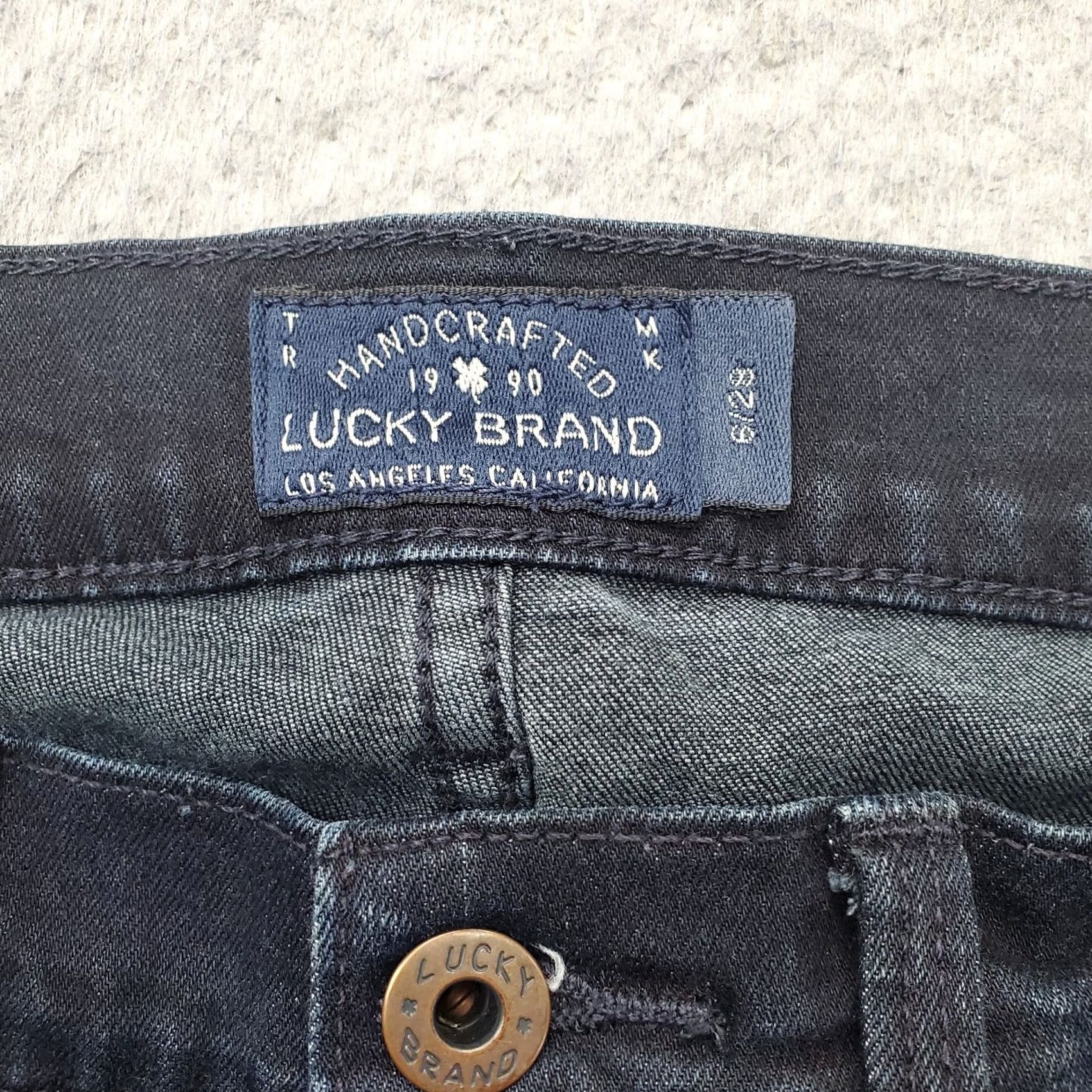 Lucky Brand Lucky Brand Brooke Crop Jeans Womens 6 Blue Denim Dark Wash Straight Leg - Size 6 - 27 Inseam - 30 Waist - 5-Pocket Denim Jeans Size 28" / US 6 / IT 42 - 7 Thumbnail