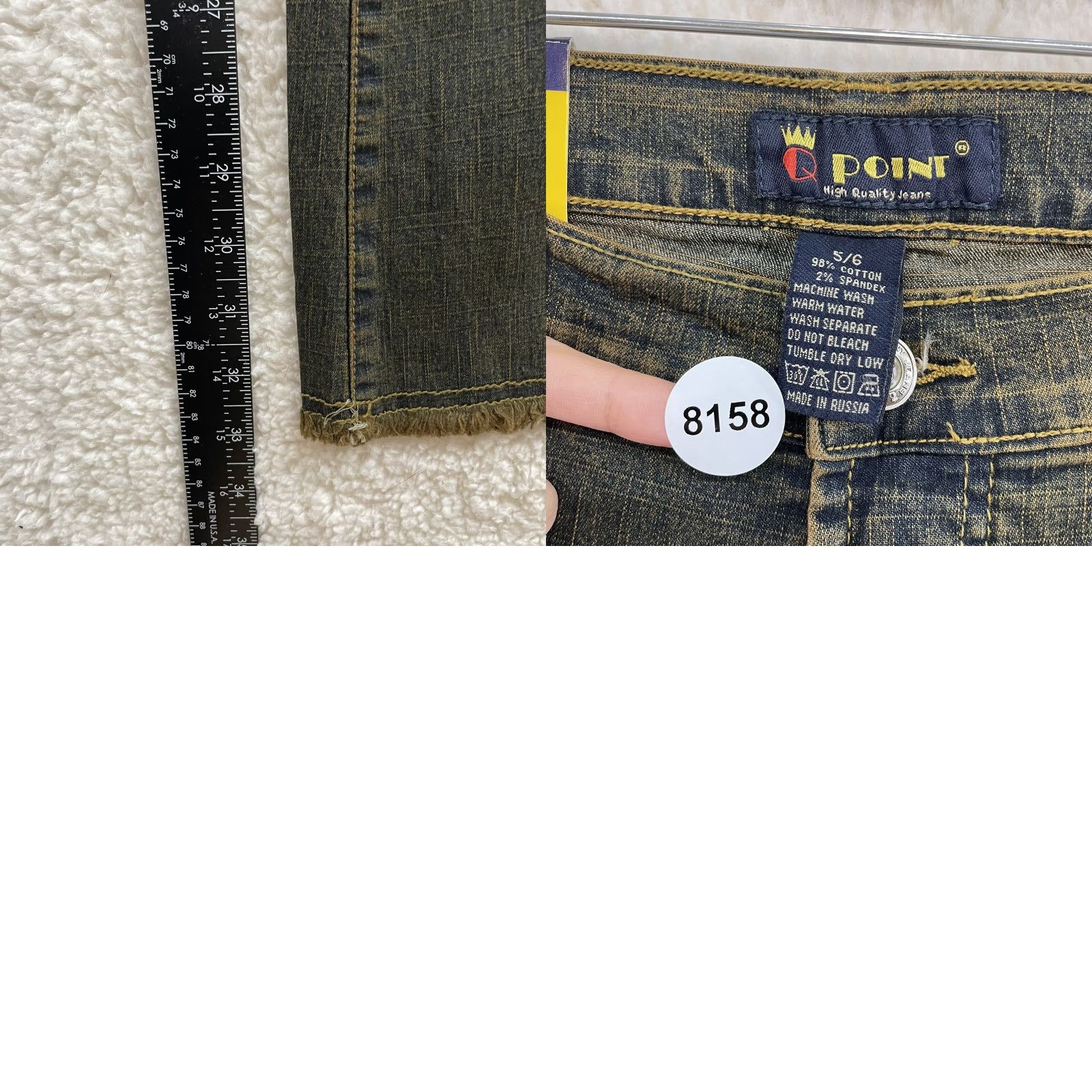 Vintage VINTAGE NEW DEADSTOCK Y2K Jeans 2 25 Long Tall Low Rise Flare Star Burnout Shirt? Size 26" / US 2 / IT 38 - 8 Thumbnail