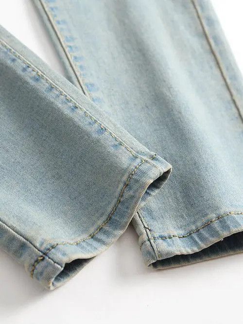 Japanese Brand Misuzu x Rumi Washed Stacked Distressed Ripped Skinny Jeans Size US 33 - 2 Thumbnail