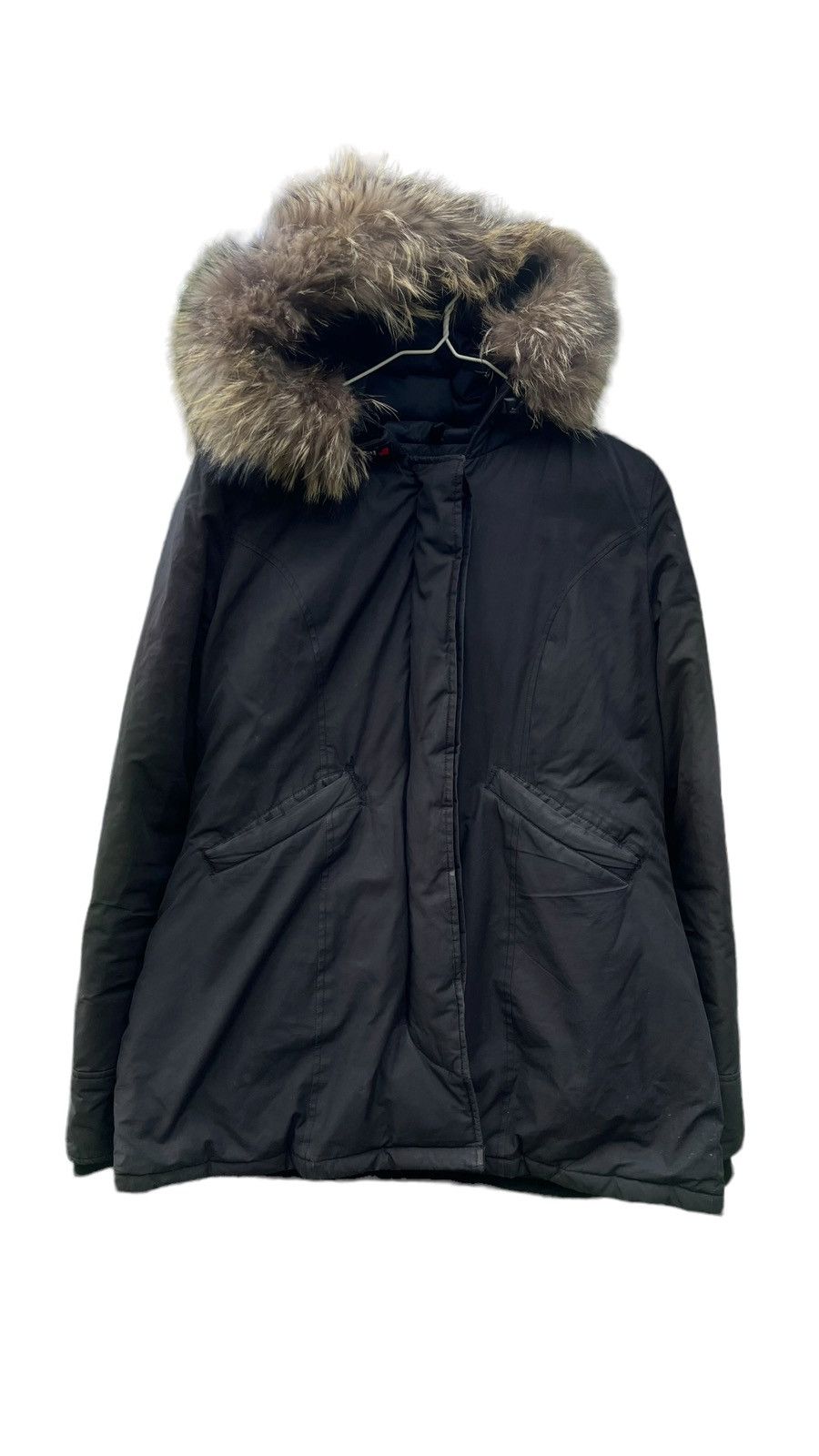 image of Woolrich John Rich Bros Woolrich Down And Fur Parka in Black, Women's (Size Medium)