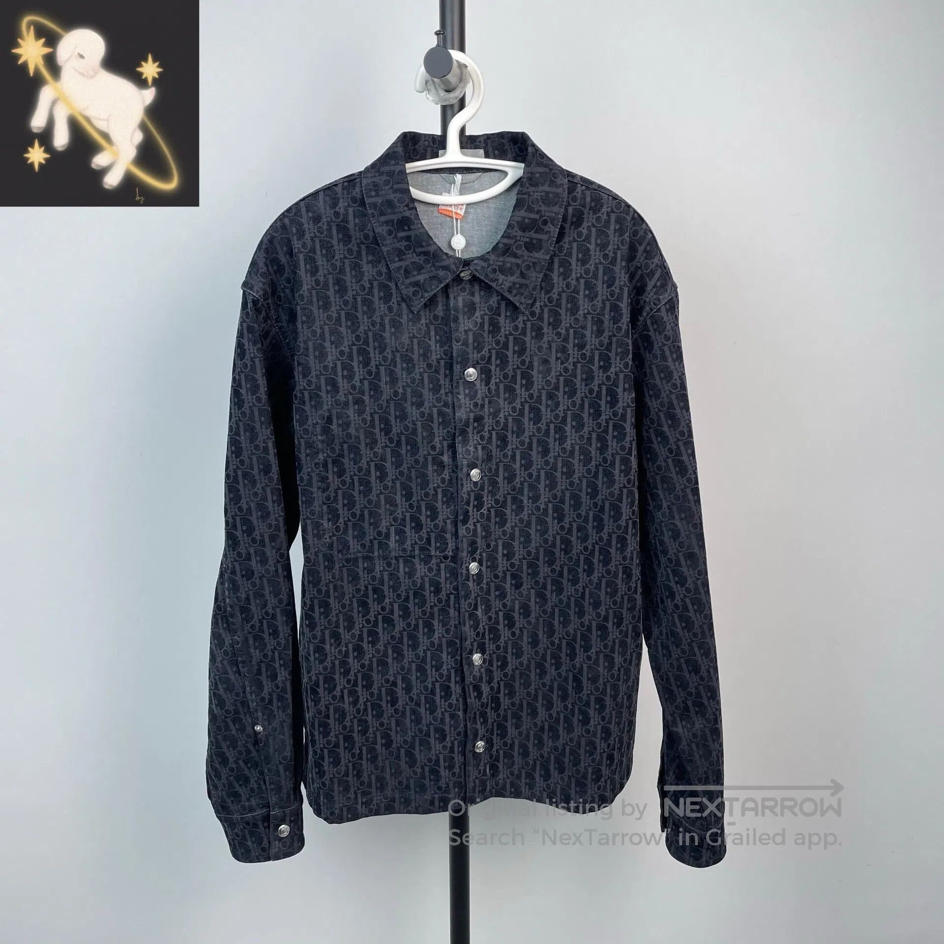 Dior Dior Dark blue velvet vintage print denim jacket| Size US S / EU 44-46 / 1 - 1 Thumbnail