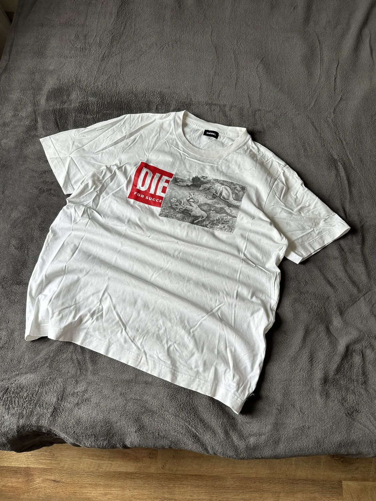 Diesel × Vintage Vintage Diesel Tee Shirt Big Logo Japan Style Size US M / EU 48-50 / 2 - 1 Thumbnail