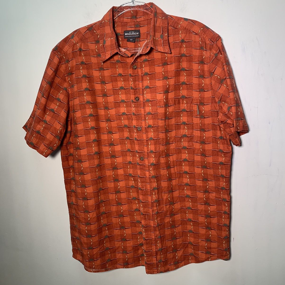 Woolrich Woolen Mills Woolrich Shirt Mens Size L Orange Kayak Outdoor Short Sleeve Size US L / EU 52-54 / 3 - 1 Thumbnail