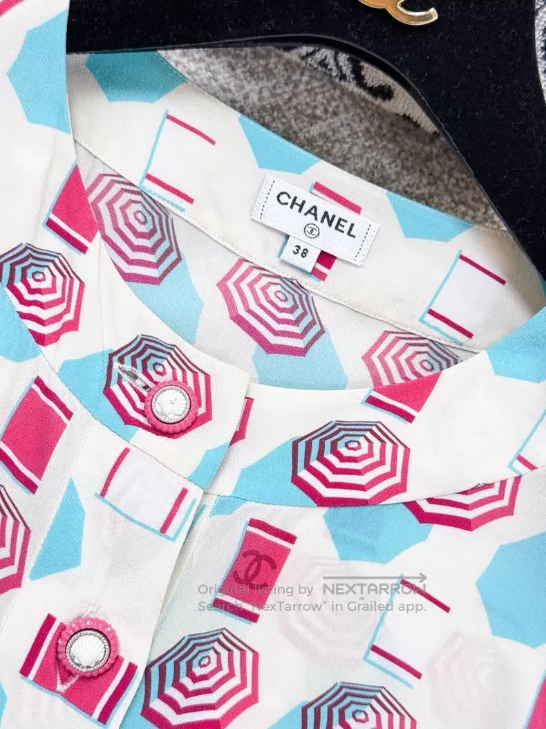 Chanel Chanel Round-neck long-sleeved cardigan shirt with sun umb Size XS / US 0-2 / IT 36-38 - 5 Thumbnail