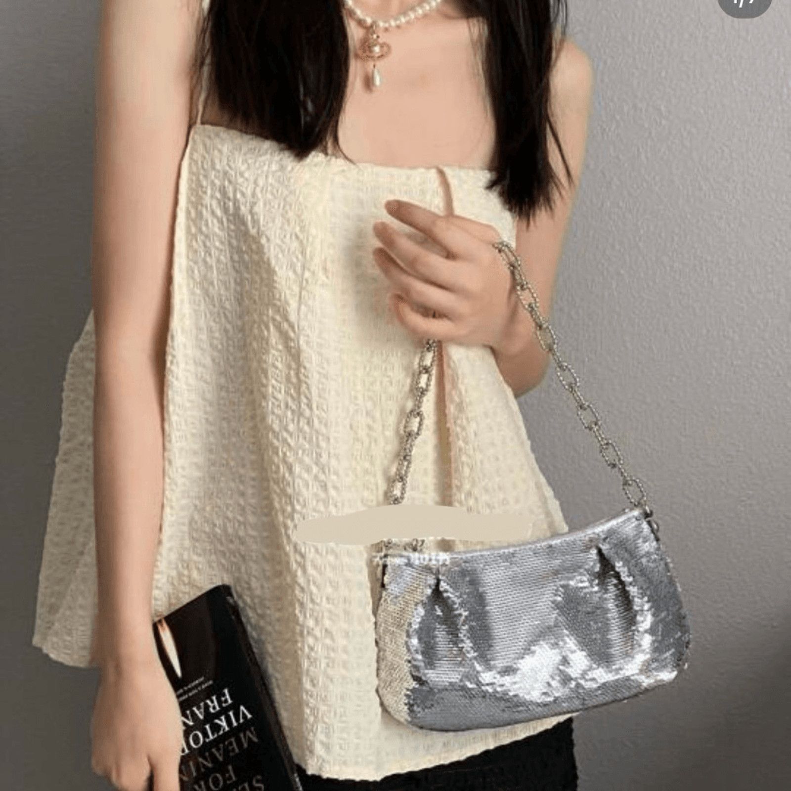 Coach COACH Vintage Poppy Sliver Sequined Evening Bag RARE 14368 Size ONE SIZE - 1 Thumbnail
