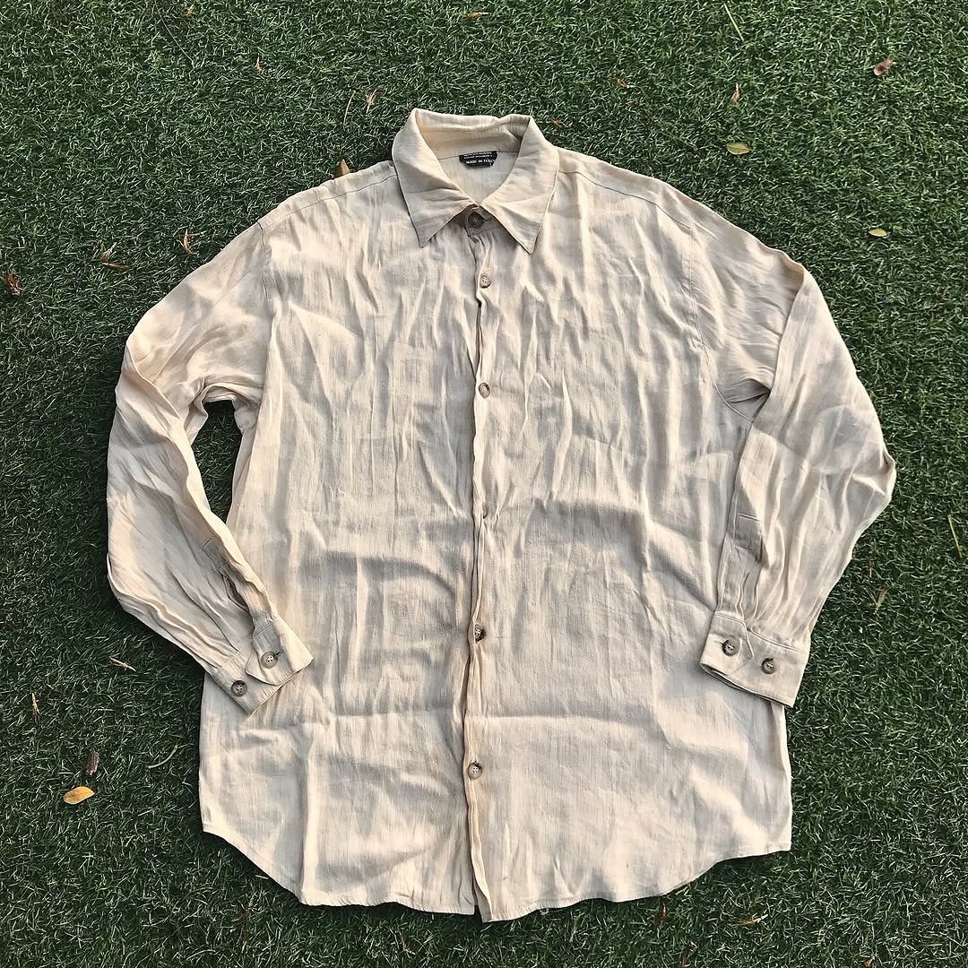 Armani × Giorgio Armani × Vintage Vintage Giorgio Armani Collezioni Men’s Shirt Size L Turquoi Size US M / EU 48-50 / 2 - 1 Thumbnail