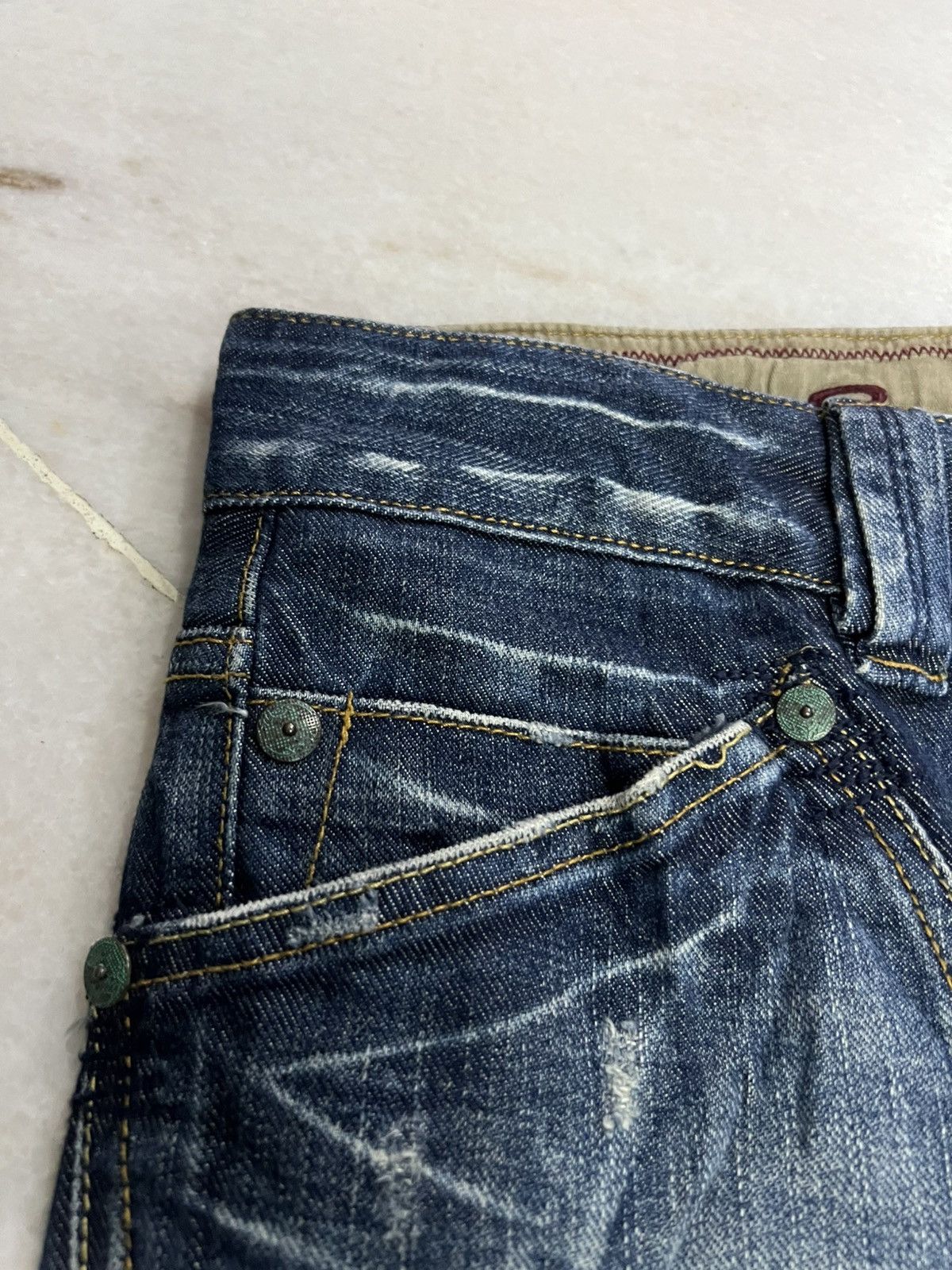 If Six Was Nine × Japanese Brand 🌈90s style Back Number Insane Pocket Punk Jean Size US 31 - 12 Thumbnail