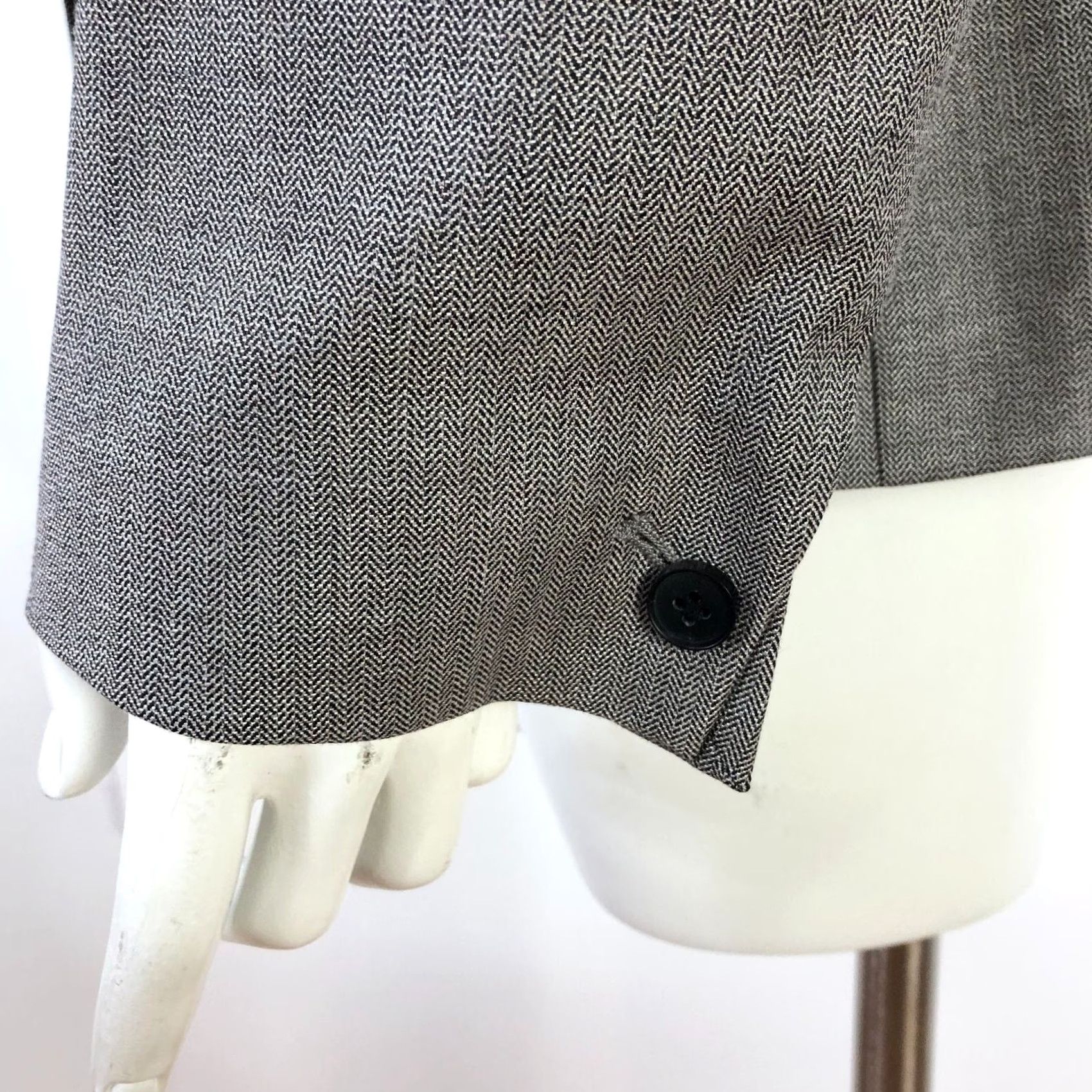 Vintage Lafayette 148 Womens Blazer Jacket Brown Gray Wool Blend Single Button L Jacket Mid-Length Solid Buttoned Blazer Womens Size L / US 10 / IT 46 - 3 Thumbnail