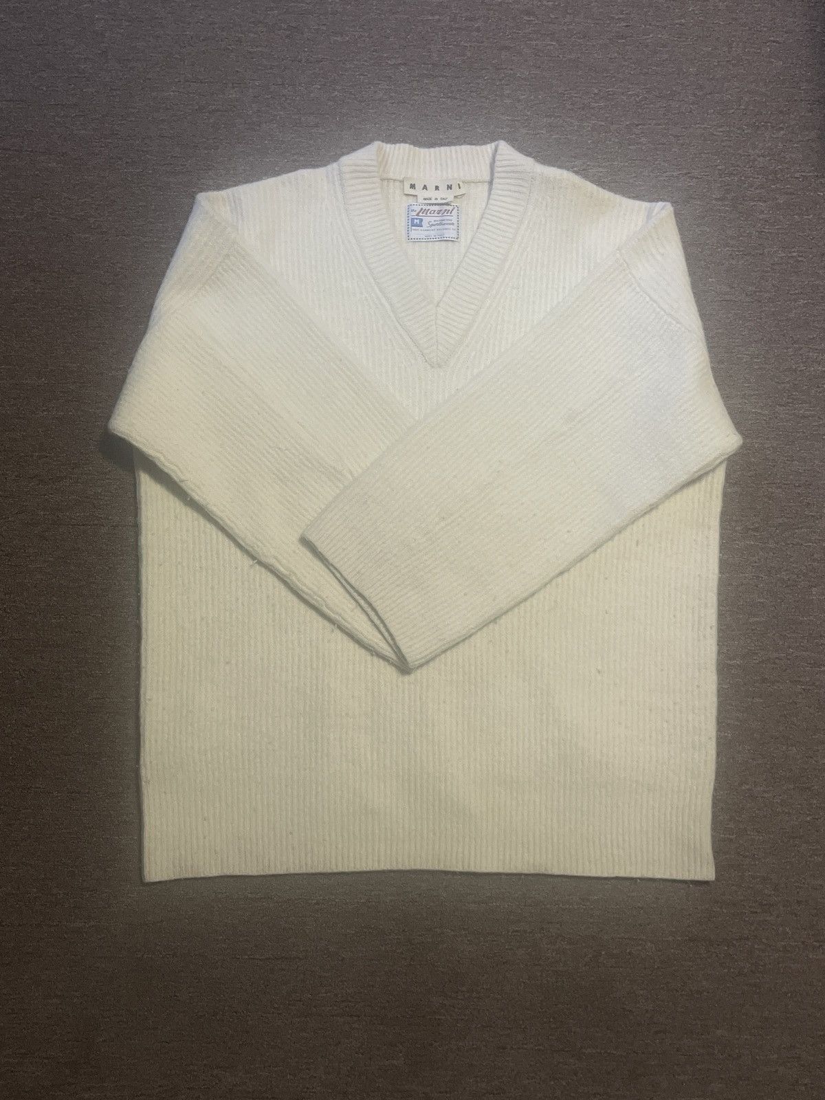 Marni Oversized Wool Cricket Sweater Size US XL / EU 56 / 4 - 1 Thumbnail