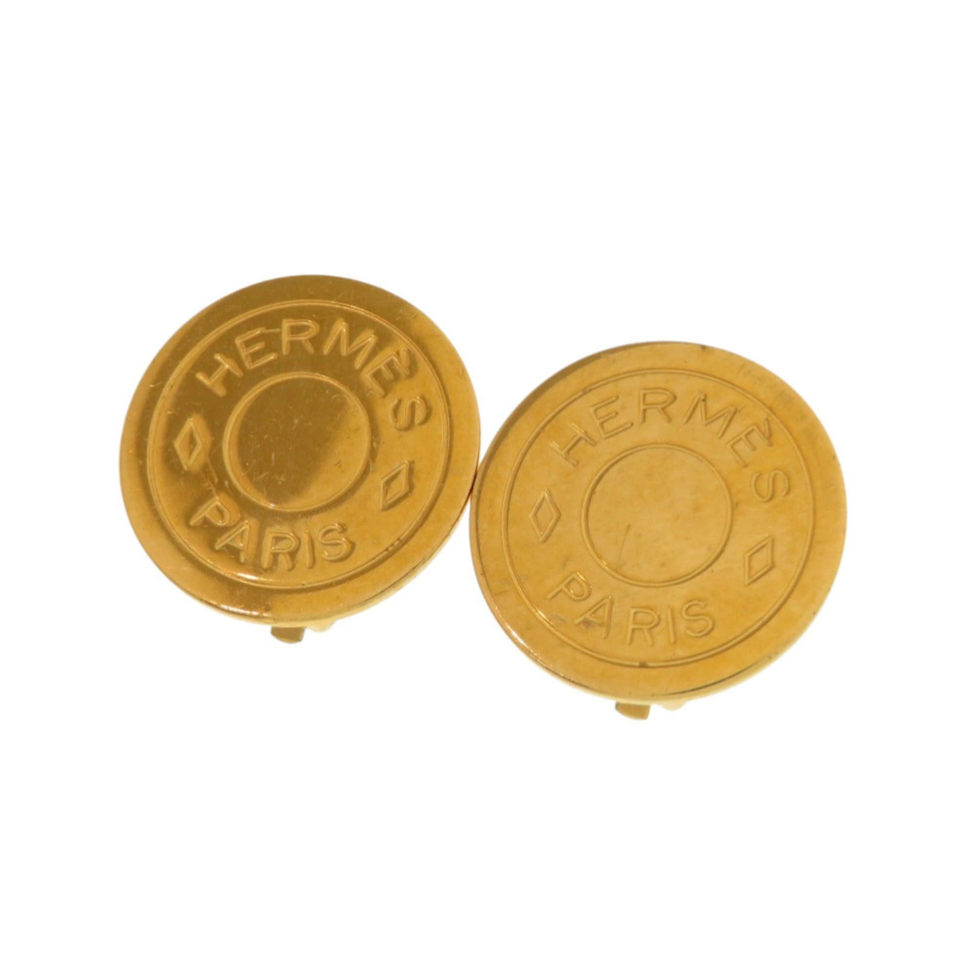 Hermes Excellent condition Hermes Sellier Gold Earrings, Accessory 0123 HERMES Size ONE SIZE - 1 Thumbnail