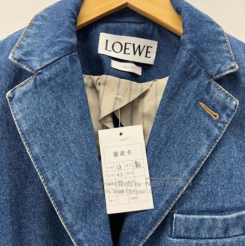Loewe Loewe Blue Cotton Women's Jacket . Size L / US 10 / IT 46 - 3 Thumbnail