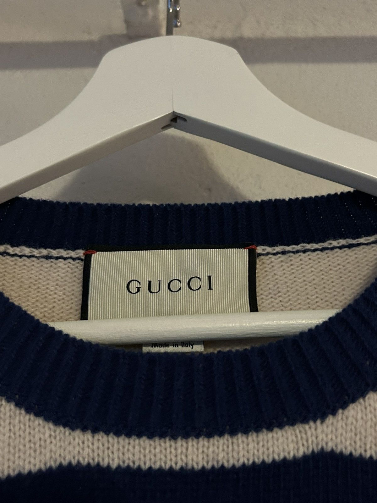 Gucci Gucci Striped Wool Sweater with Tiger Embroidery Size US M / EU 48-50 / 2 - 3 Thumbnail