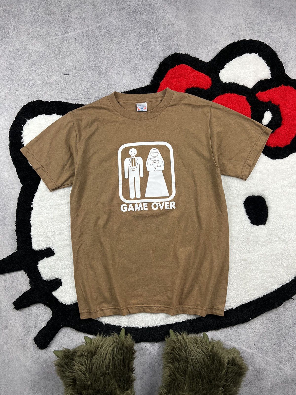 Japanese Brand Vintage Adult Y2K Game Over Faded Japanese Humor Tee Shirt Size US L / EU 52-54 / 3 - 1 Thumbnail