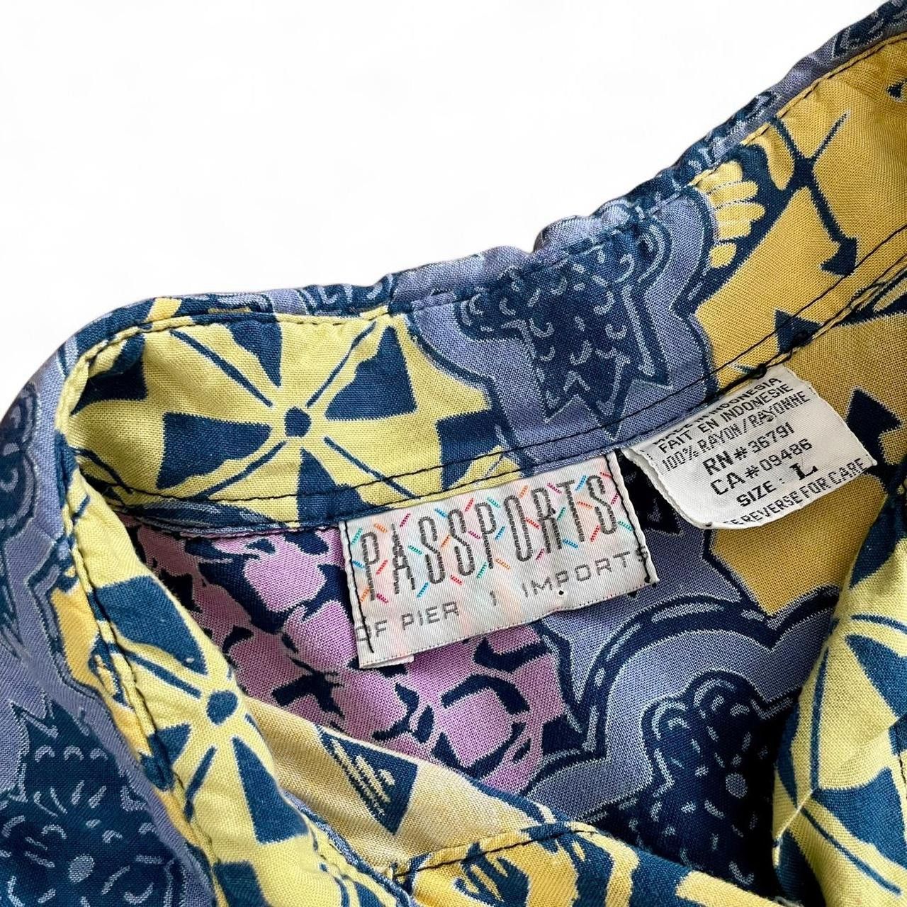 Vintage Vtg Passports of Pier 1 Imports Button Up Shirt - Size L Size US L / EU 52-54 / 3 - 6 Thumbnail