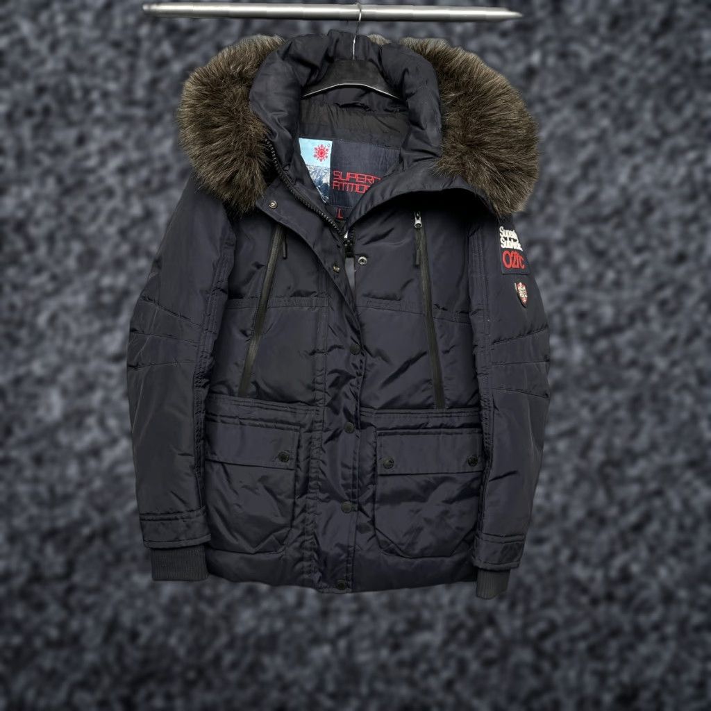 Superdry Superdry SubArctic Ski Puffer Parka Jacket L Women Blue Hooded Parka Wool? Nylon? Polyester? Size L / US 10 / IT 46 - 1 Thumbnail