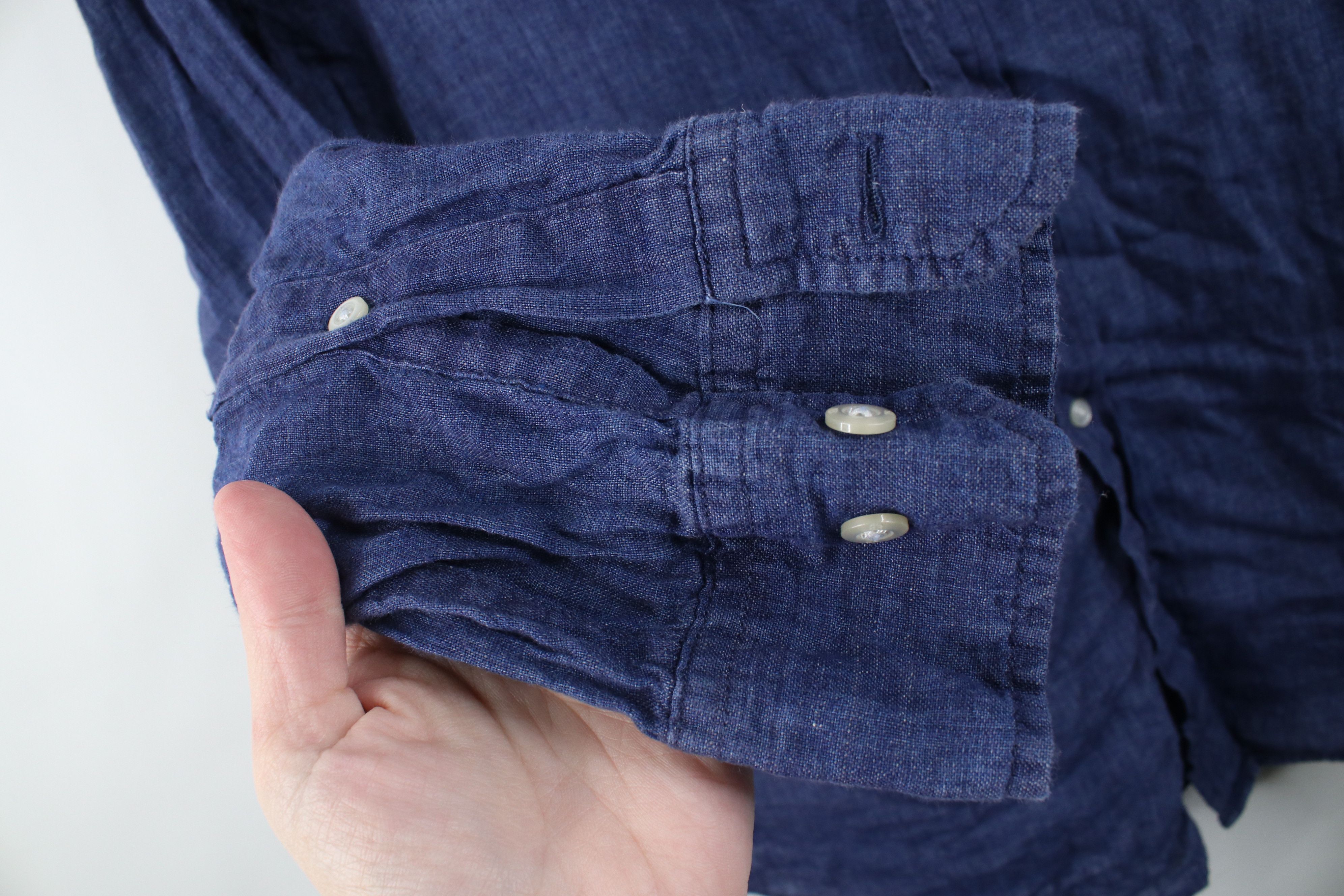 Banana Republic Banana Republic Fit Chambray Linen Button Shirt Blue Size US L / EU 52-54 / 3 - 4 Thumbnail