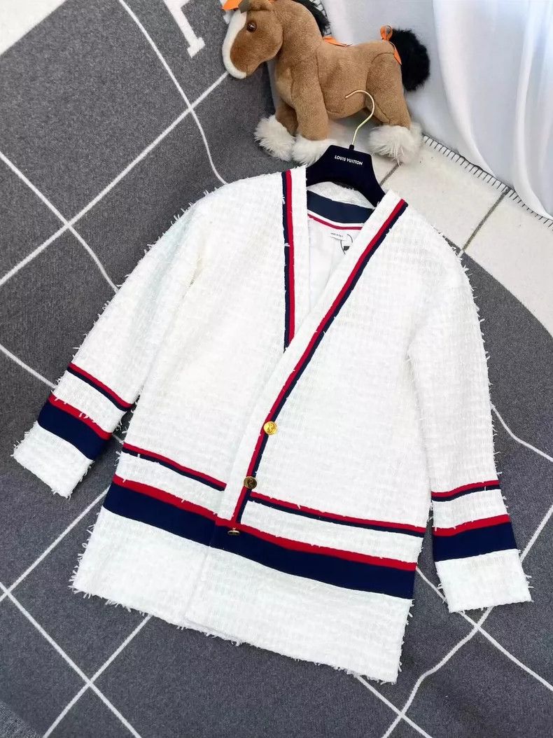 Thom Browne Thom Browne White Tweed Long Sleeve Coat - dmc Size US L / EU 52-54 / 3 - 1 Thumbnail